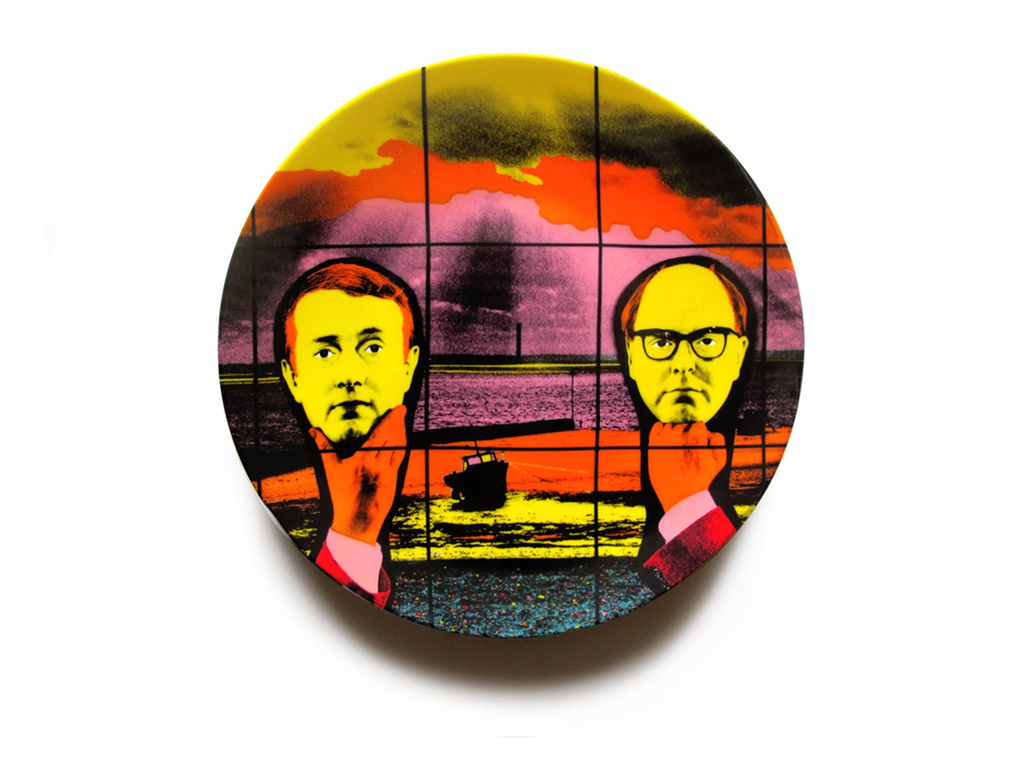 GILBERT & GEORGE PORCELAIN PLATE - "LIGHT HEADED" - Image 3