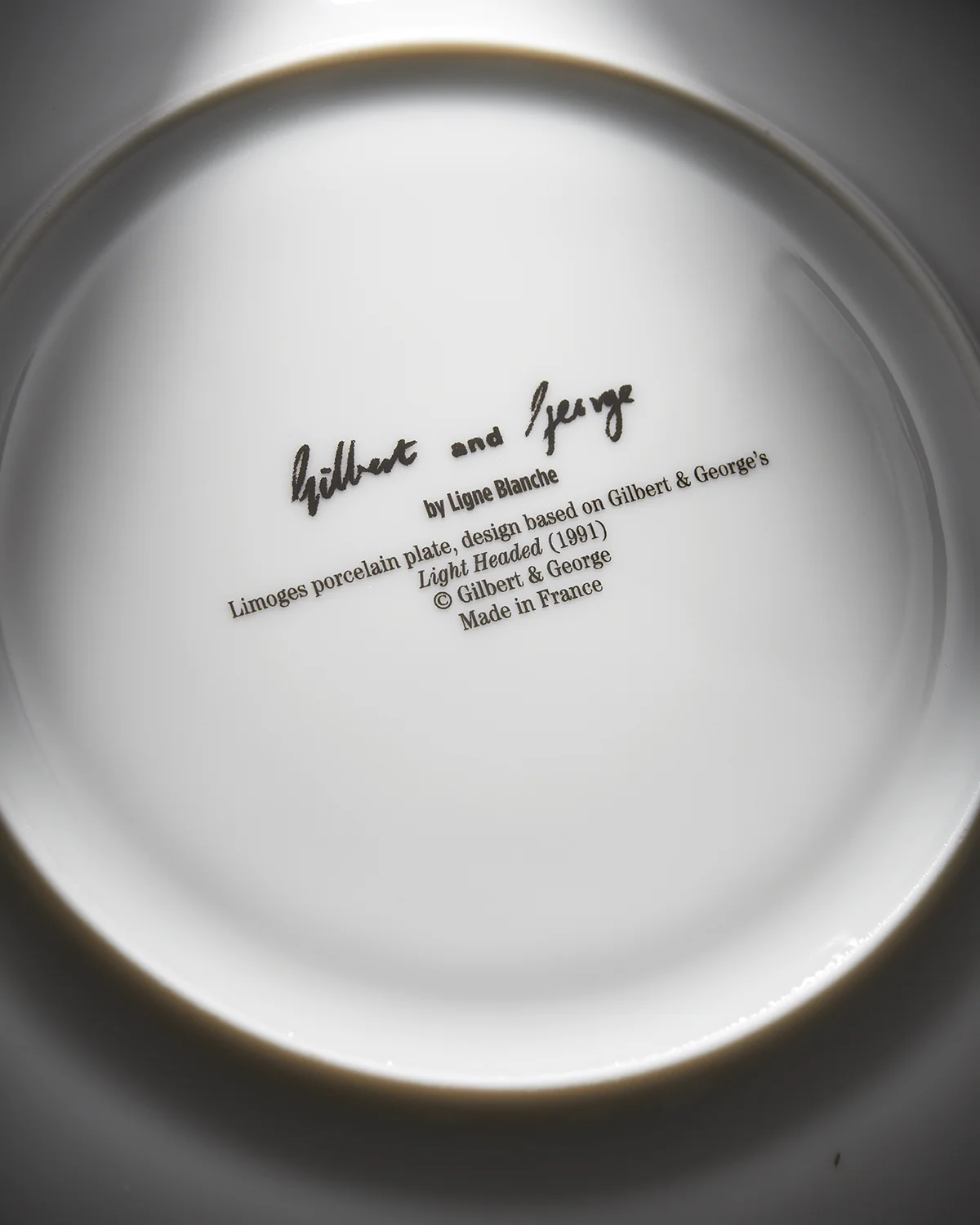 GILBERT & GEORGE PORCELAIN PLATE - "LIGHT HEADED" - Image 5