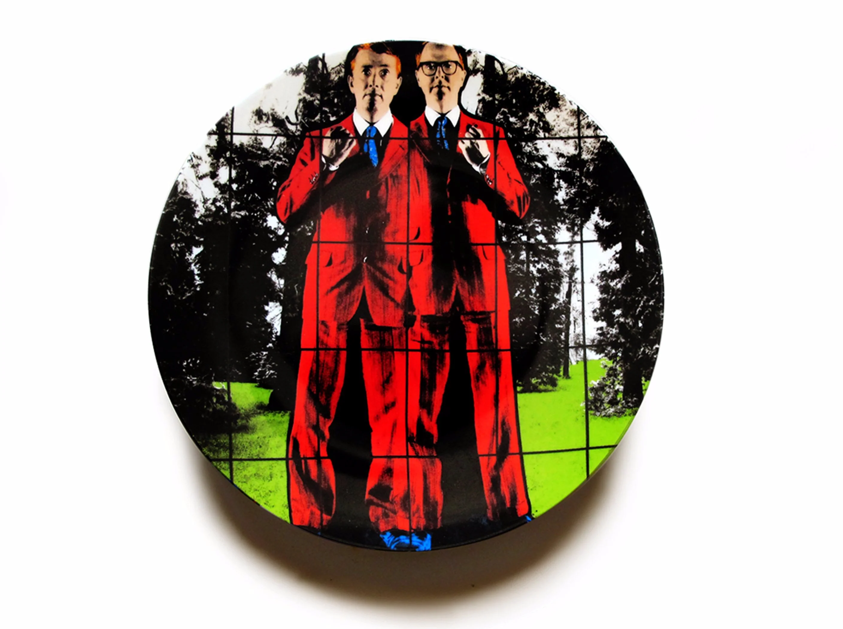 GILBERT & GEORGE PORCELAIN PLATE - "ONE" - Image 3