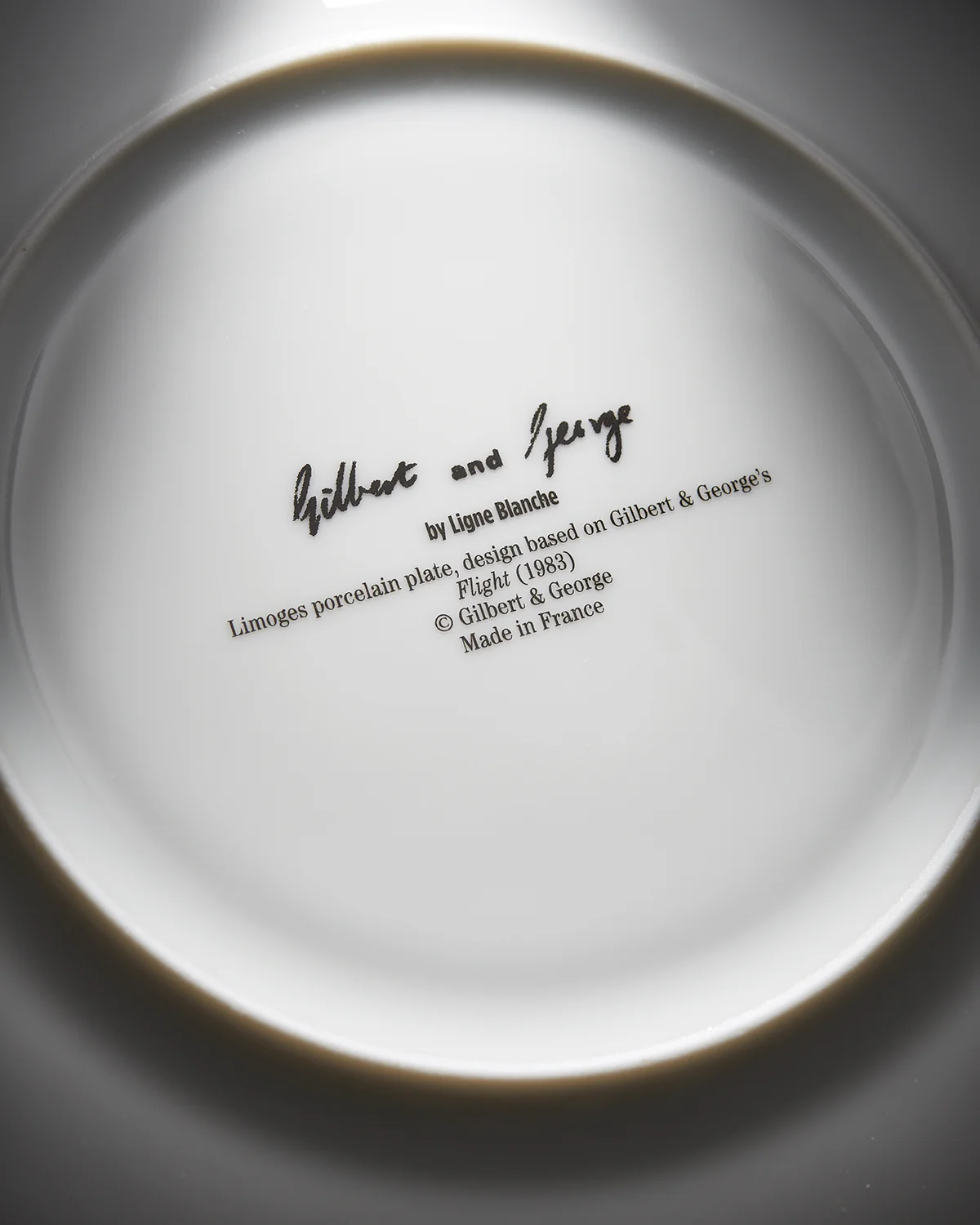 GILBERT & GEORGE PORCELAIN PLATE - "ONE" - Image 5