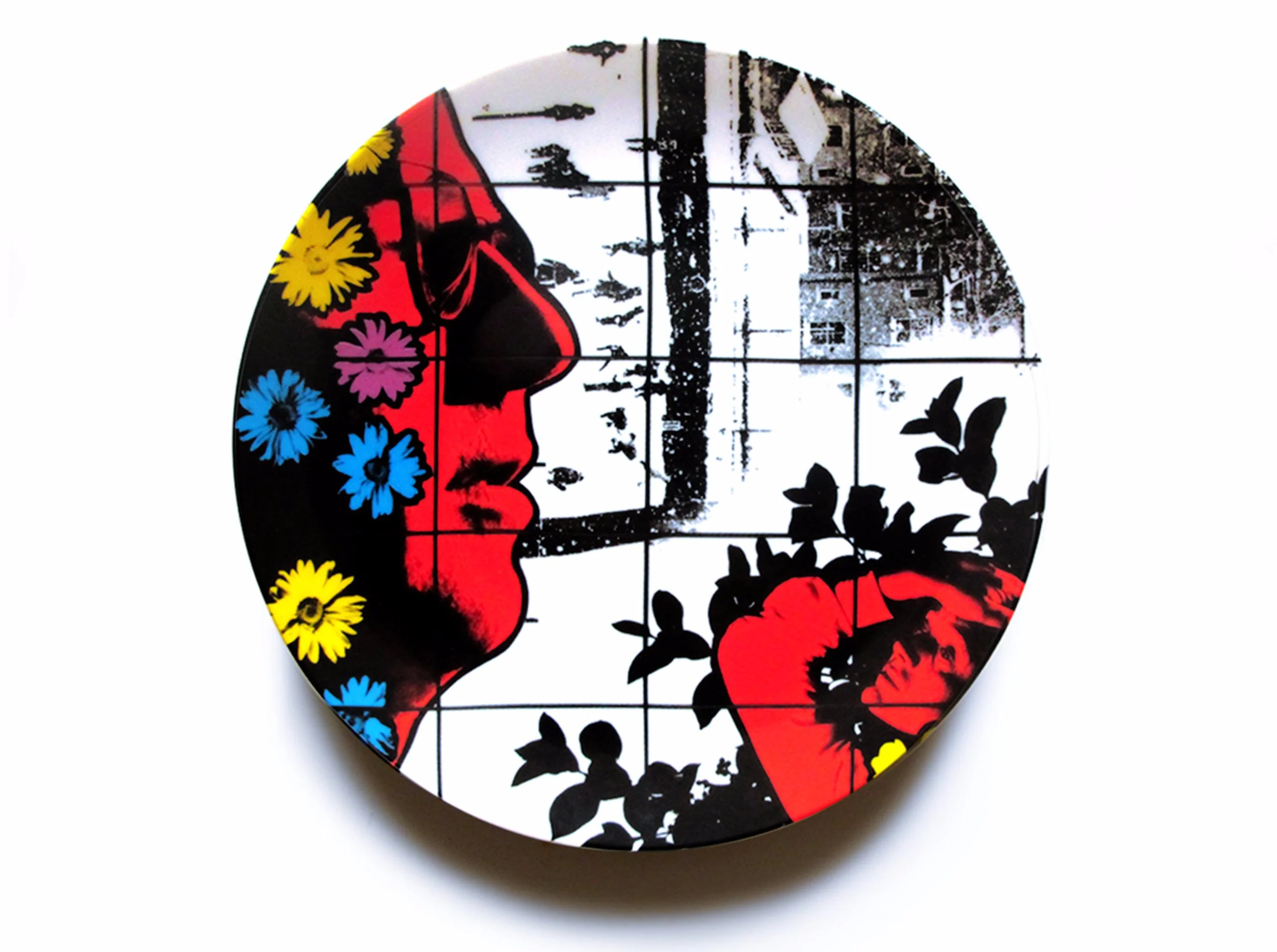 GILBERT & GEORGE PORCELAIN PLATE - "WINTER FLOWERS" - Image 4