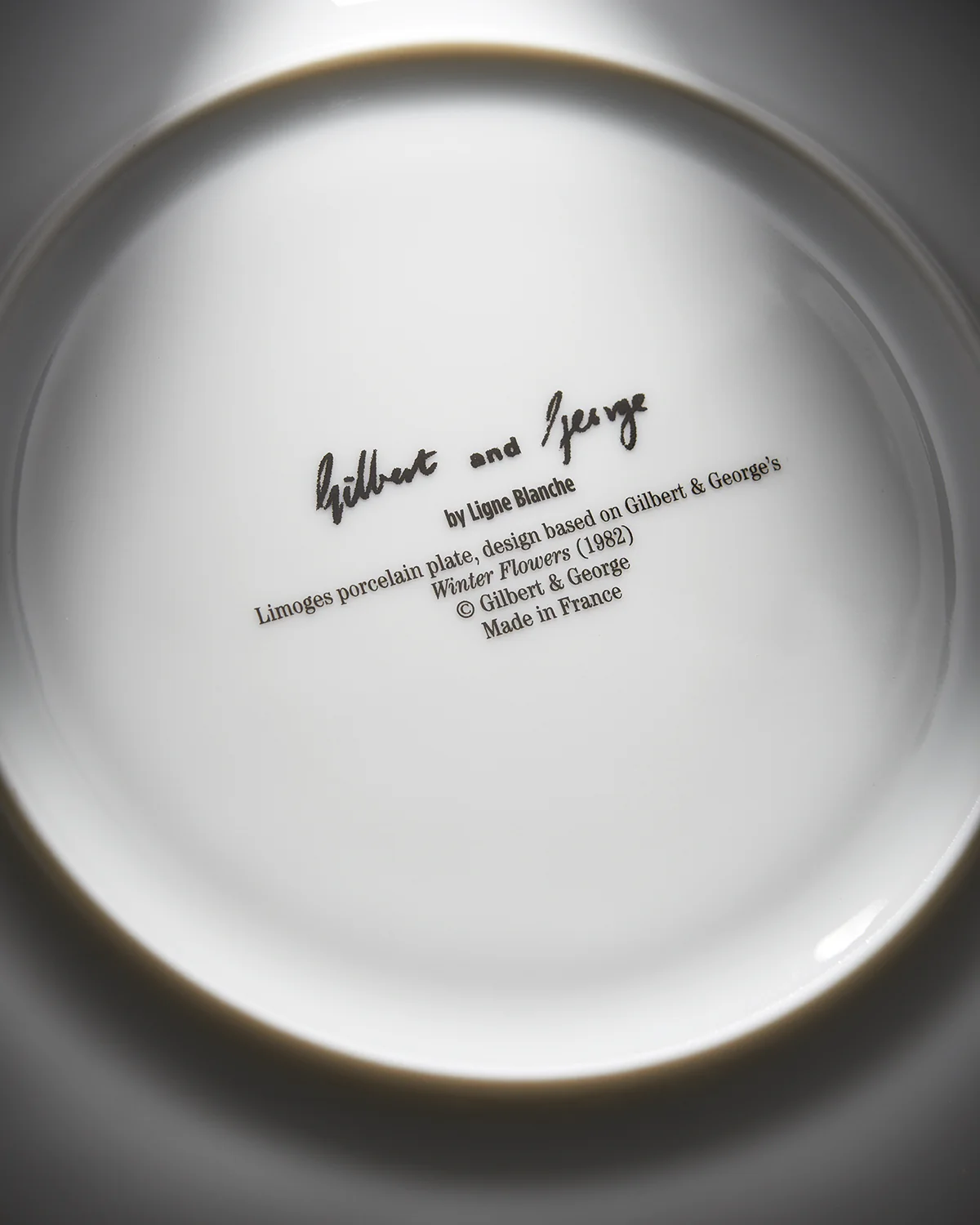 GILBERT & GEORGE PORCELAIN PLATE - "WINTER FLOWERS" - Image 5