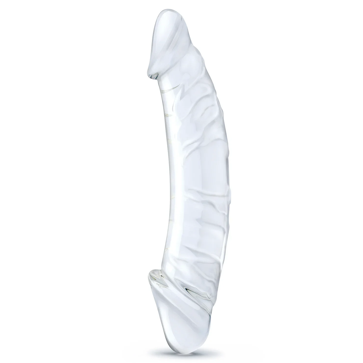 Gläs 10.5" Girthy Realistic Glass Double Dong - Image 2