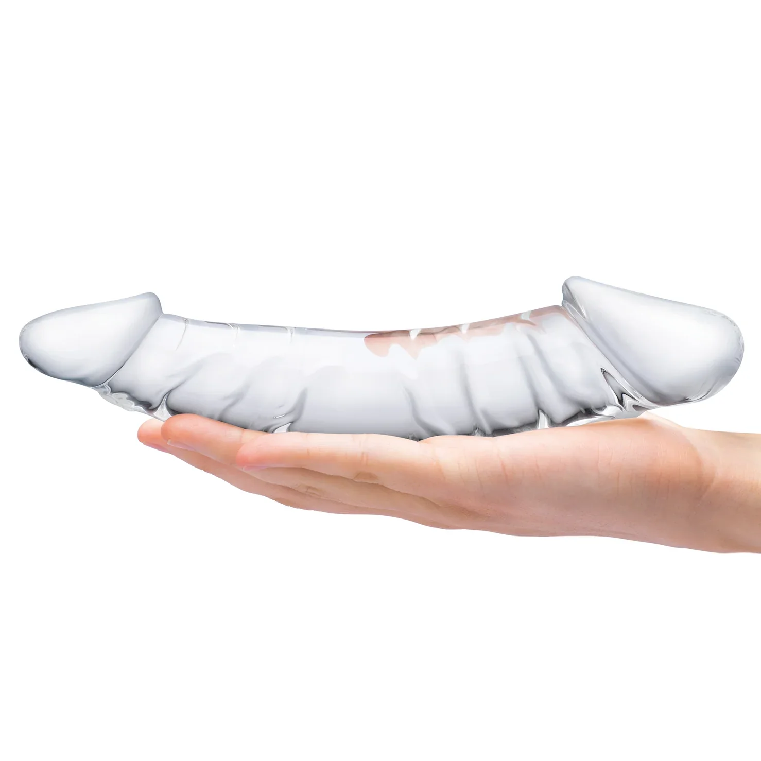 Gläs 10.5" Girthy Realistic Glass Double Dong - Image 5