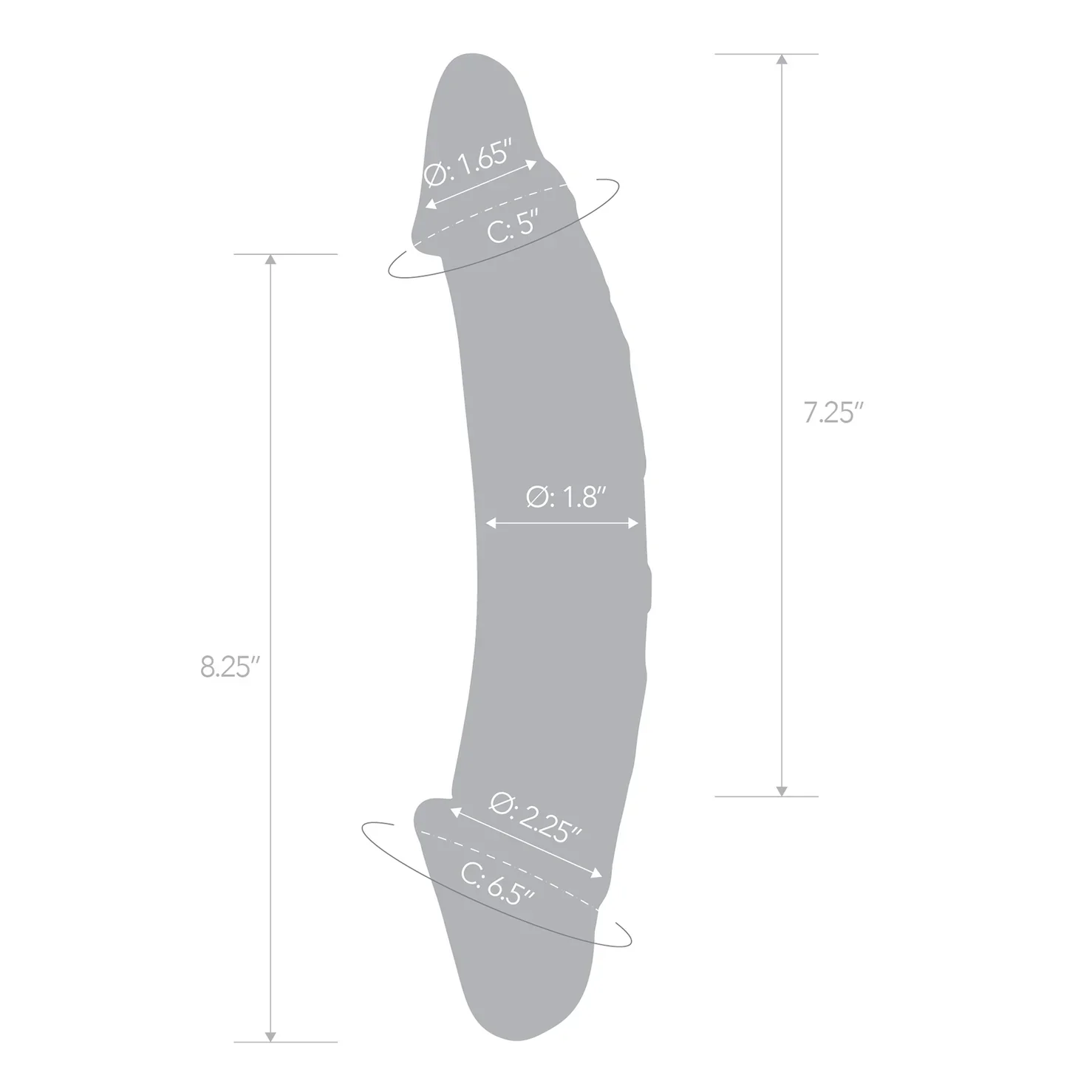 Gläs 10.5" Girthy Realistic Glass Double Dong - Image 7