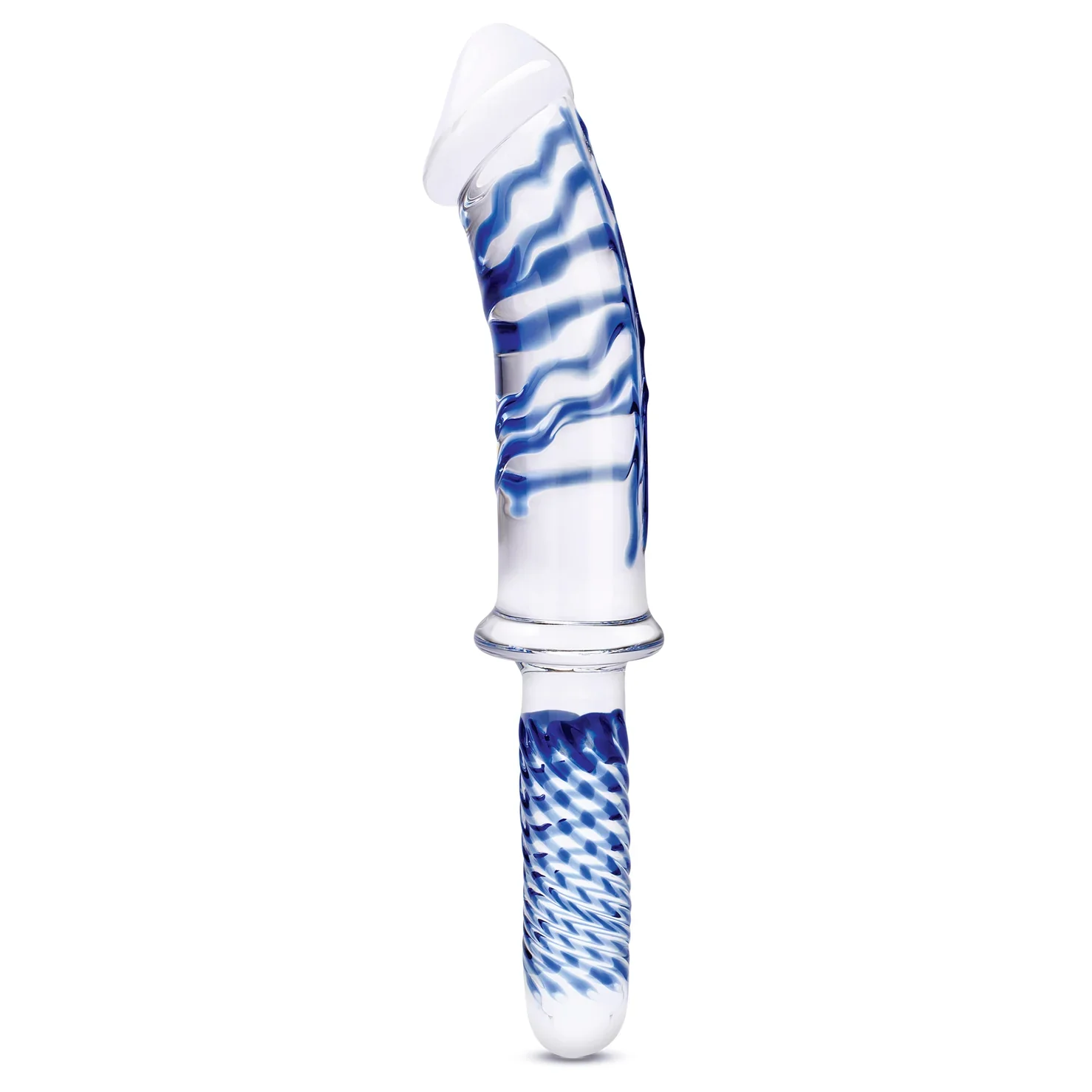 Gläs 11" Realistic Double Ended Glass Dildo with handle - Image 2