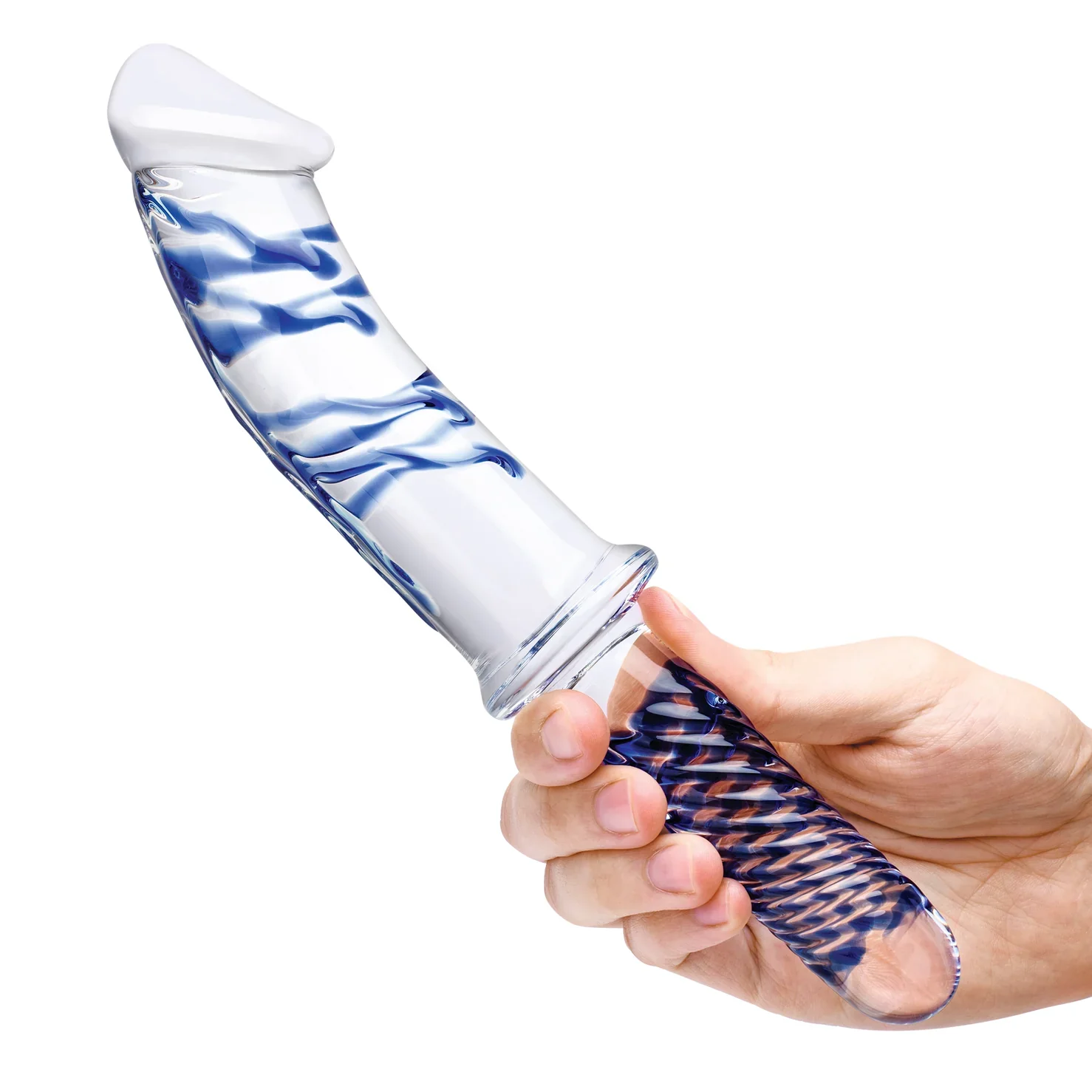 Gläs 11" Realistic Double Ended Glass Dildo with handle - Image 4