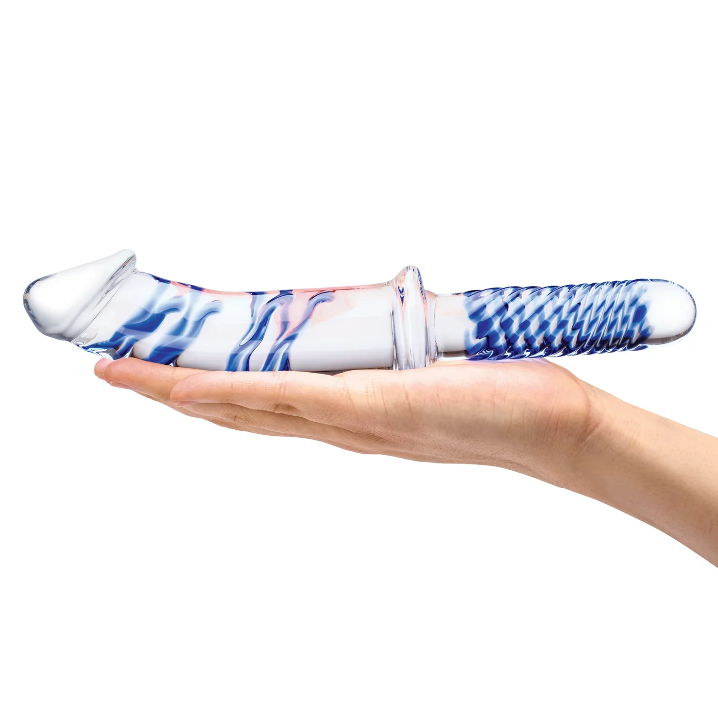 Gläs 11" Realistic Double Ended Glass Dildo with handle - Image 5