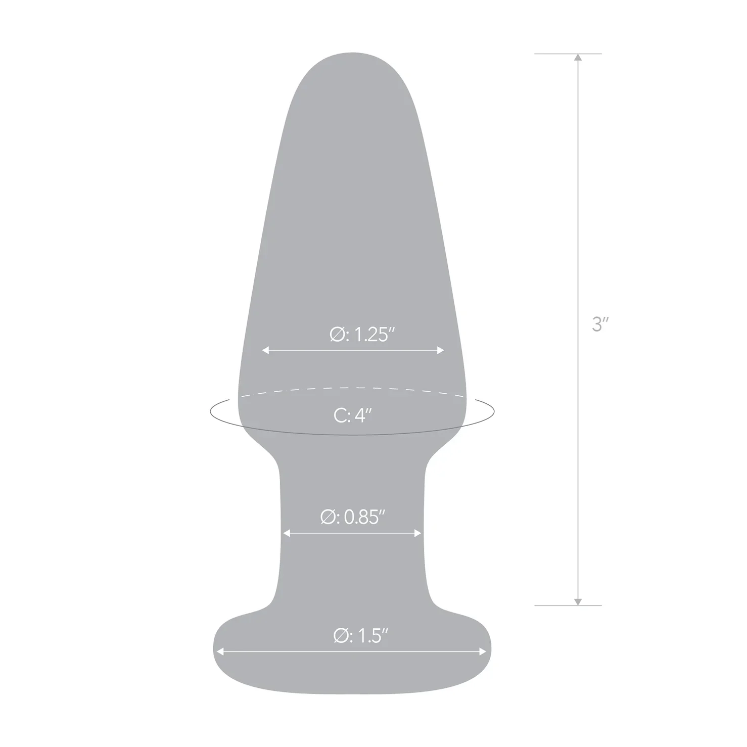 Gläs 3.5" glass butt plug - Image 7