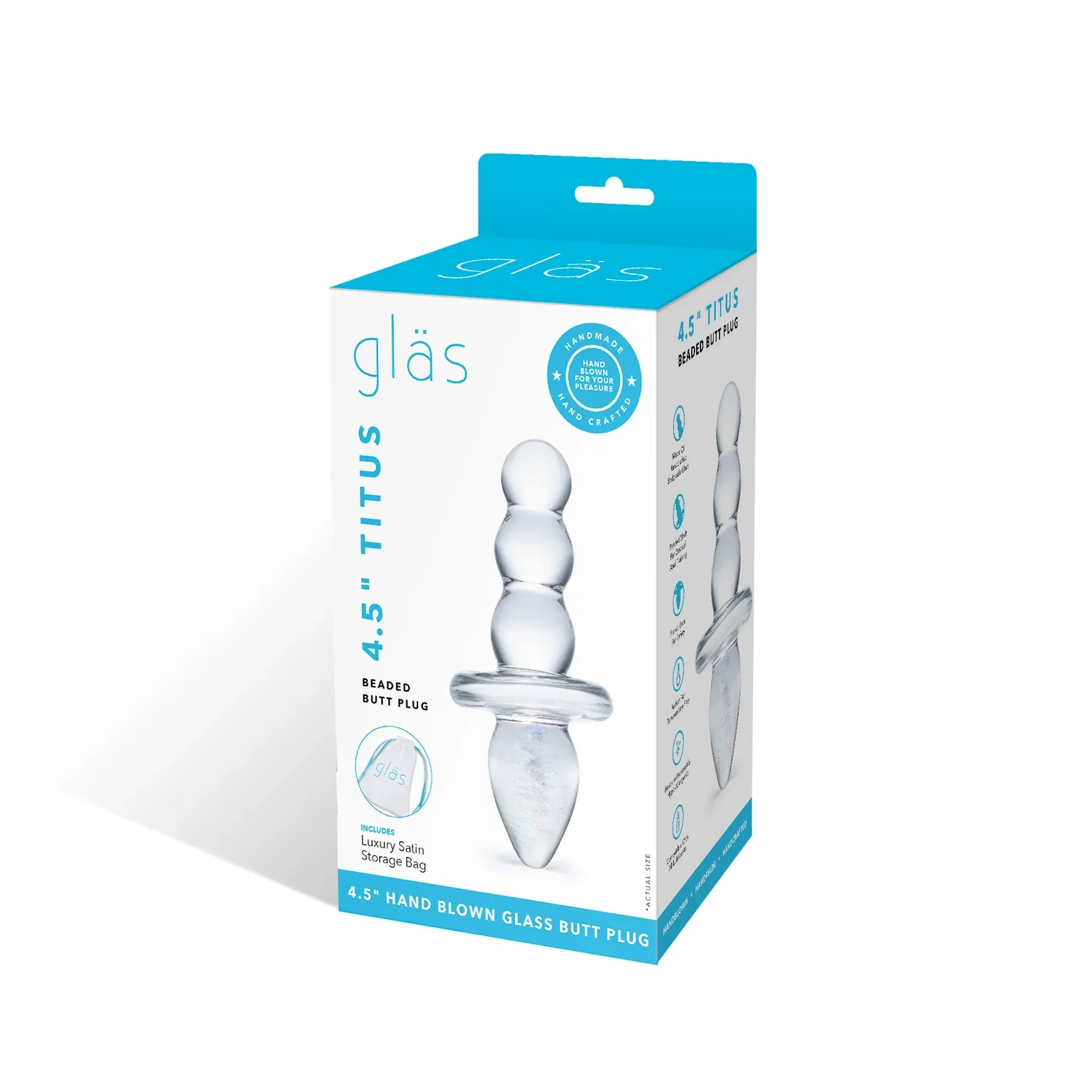 Gläs 4.5" Titus Beaded Butt Plug - Image 8
