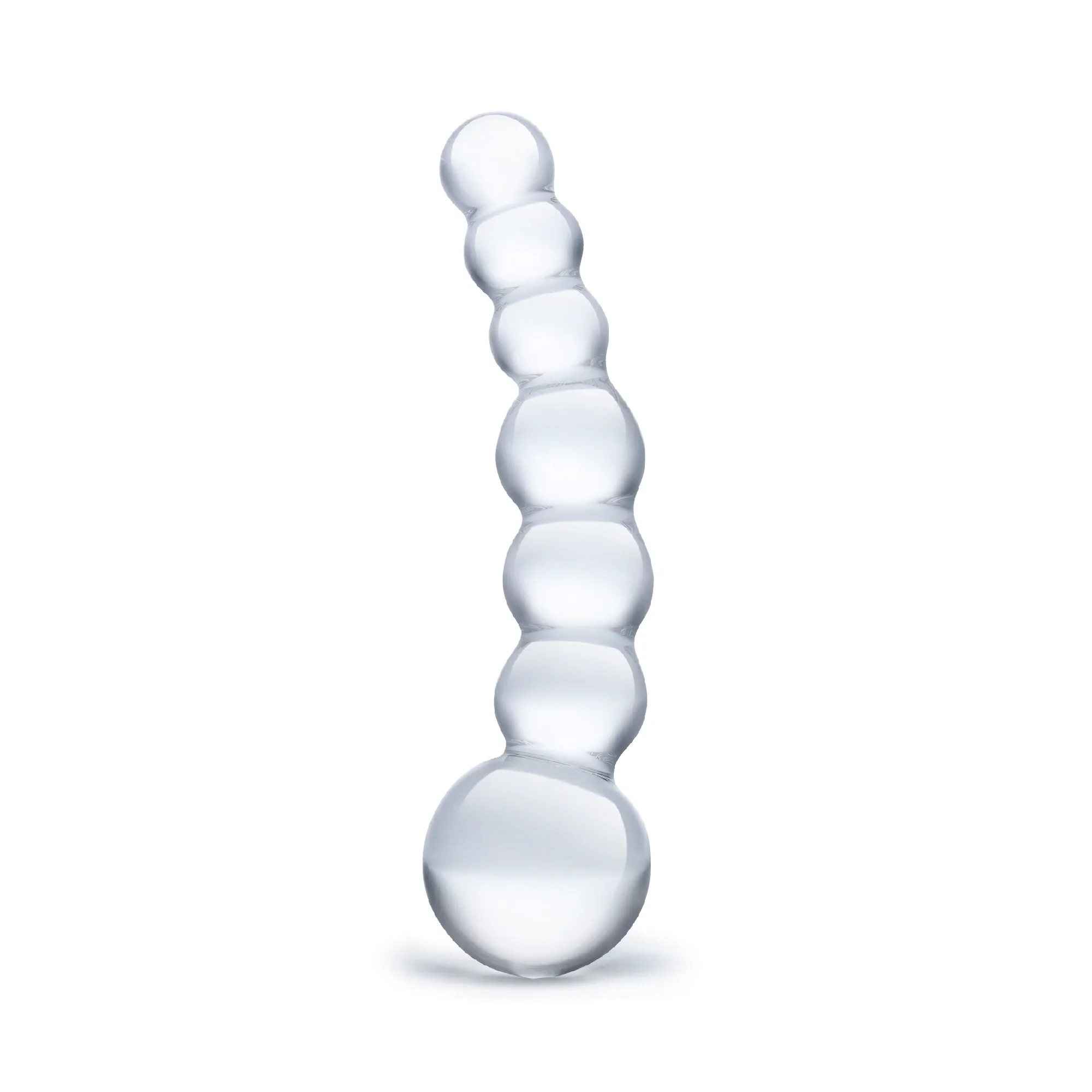 Gläs 5" Curved Glass Beaded Dildo - Image 2
