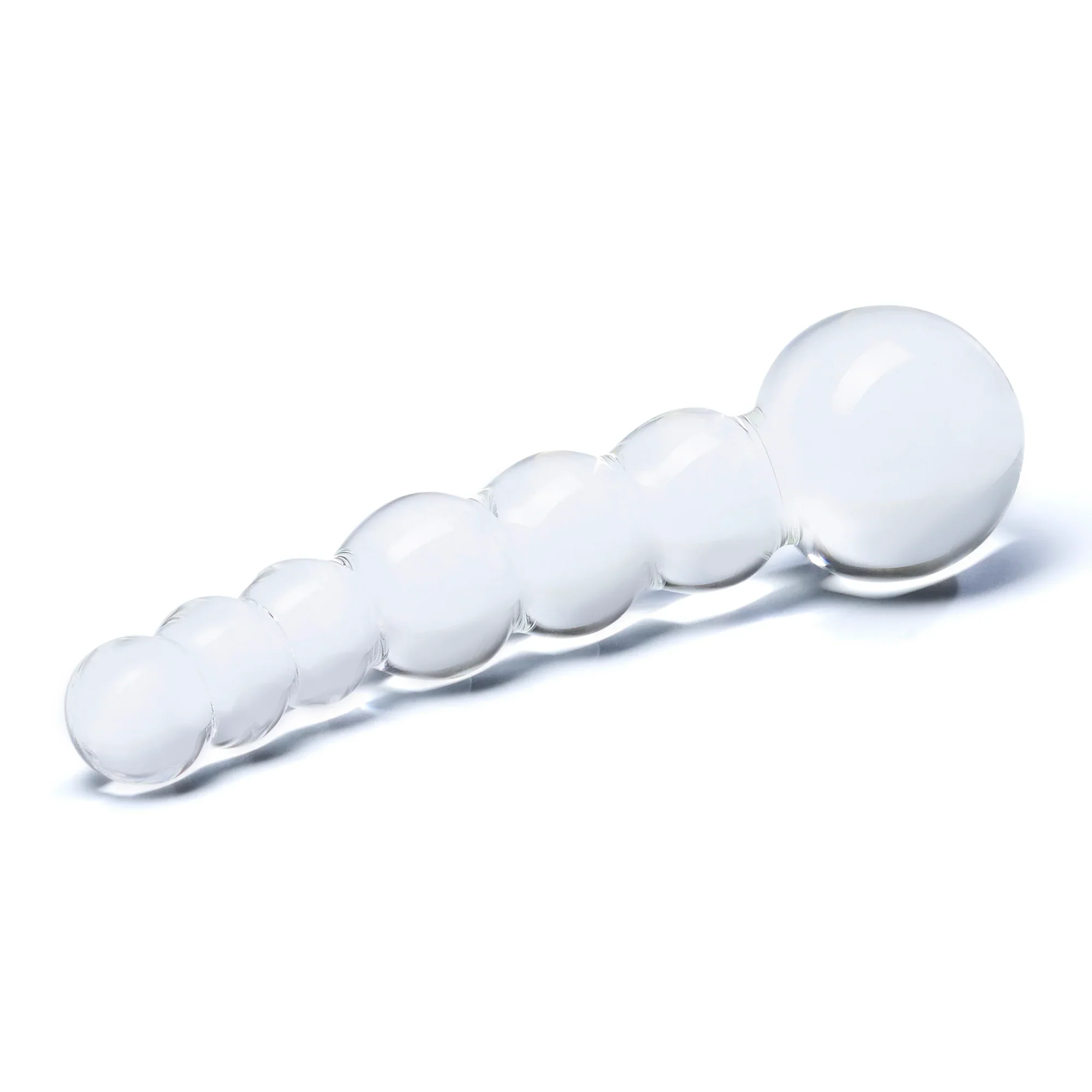 Gläs 5" Curved Glass Beaded Dildo - Image 4