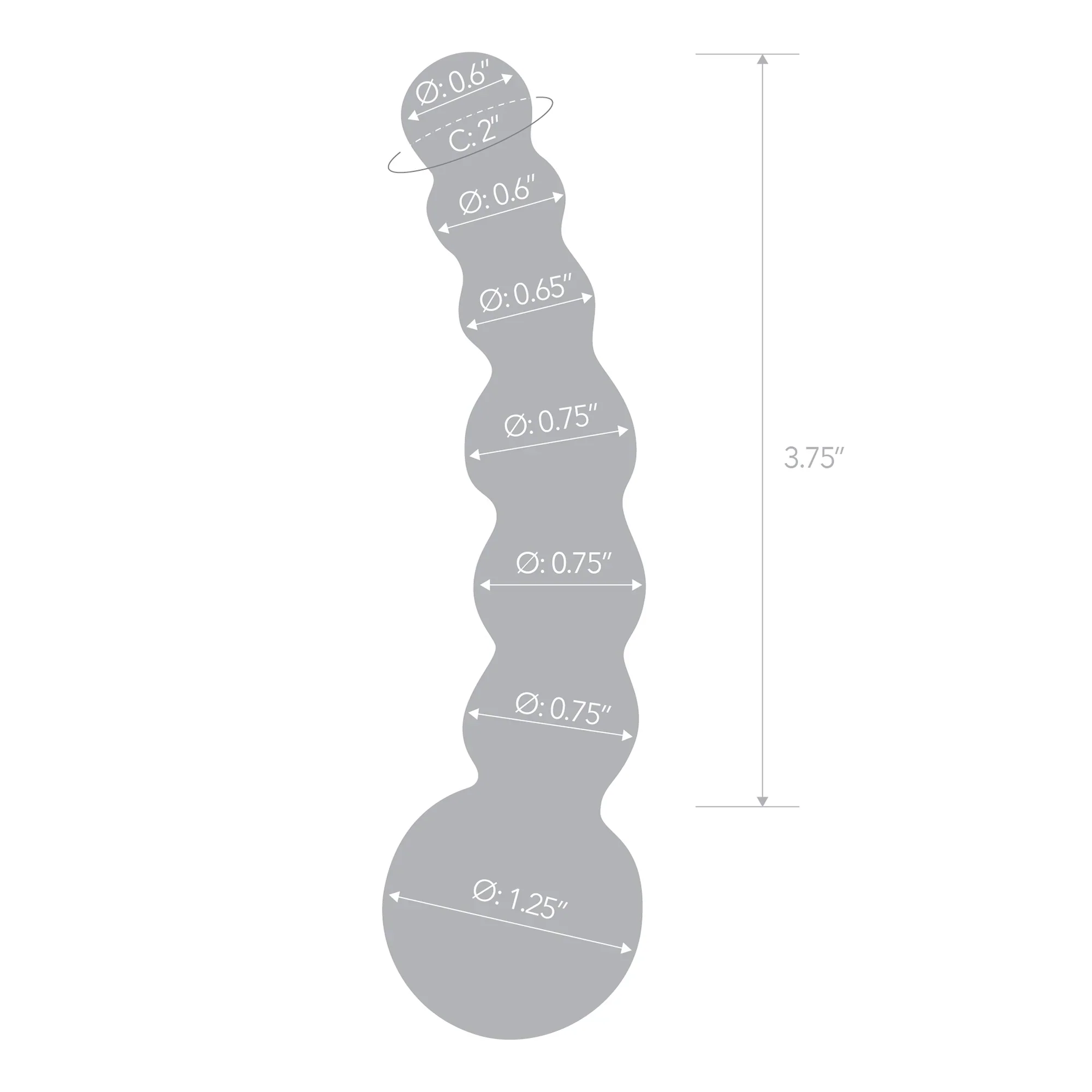 Gläs 5" Curved Glass Beaded Dildo - Image 8