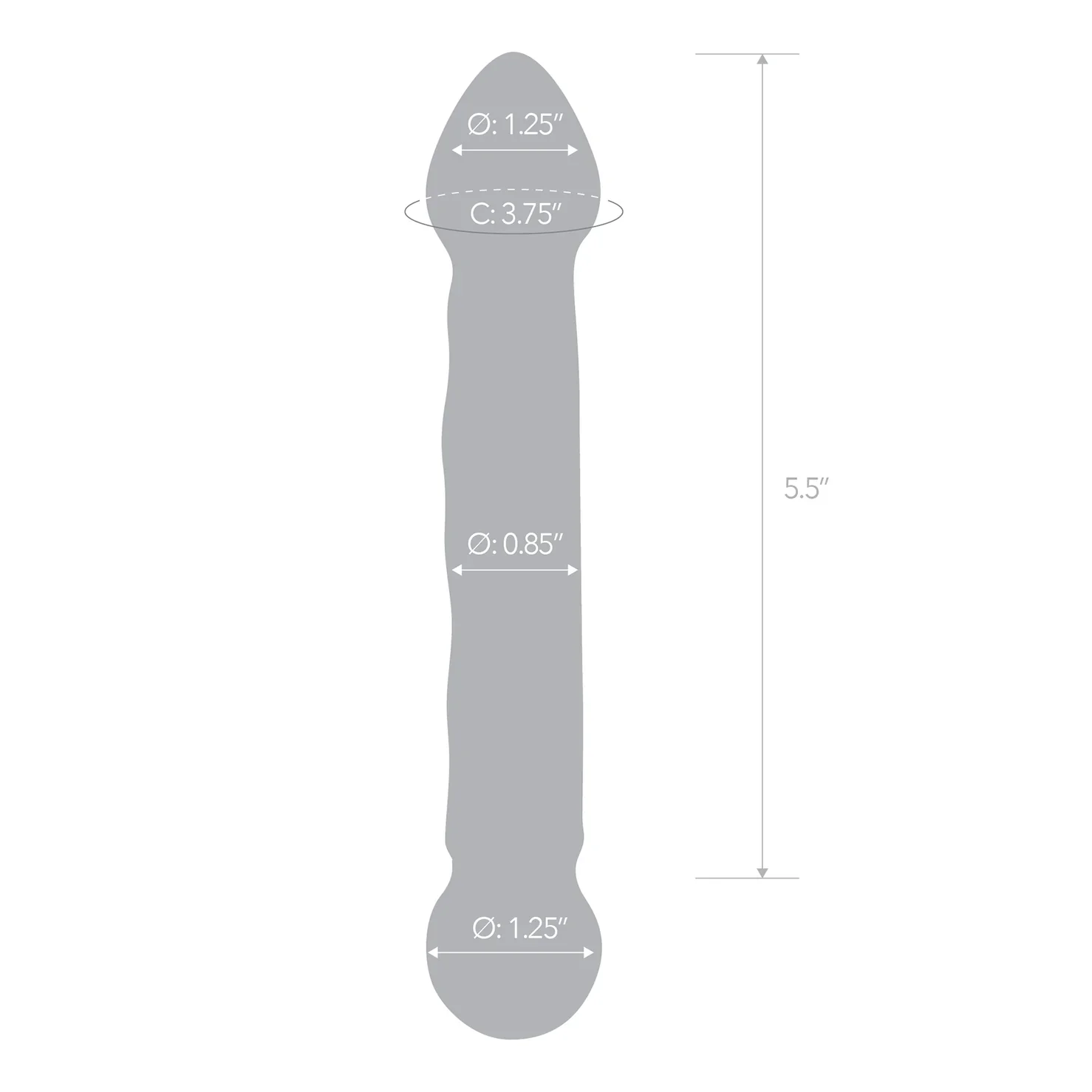 Gläs 6.5" Full Tip Textured Glass Dildo - Image 7