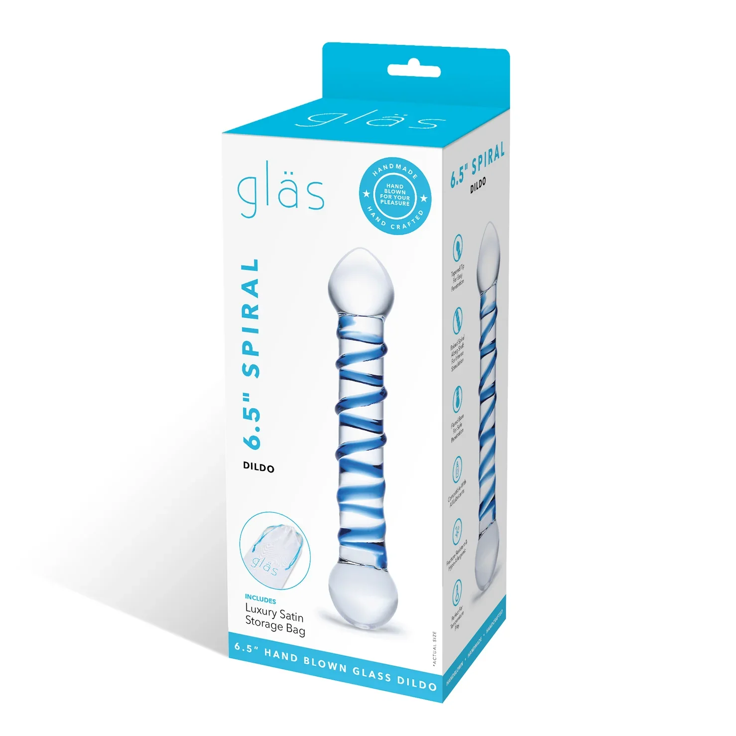 Gläs 6.5" Spiral dildo - Image 8