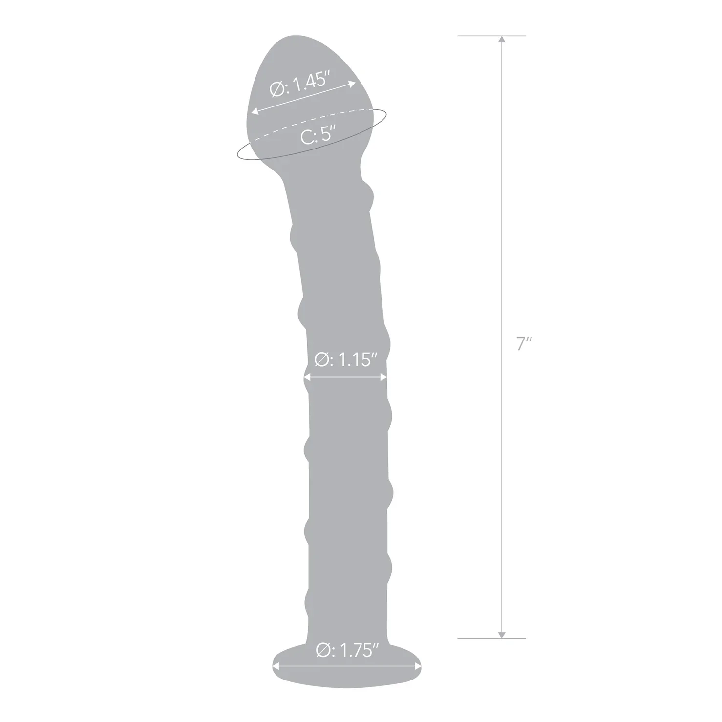 Gläs 7.5" Blue Spiral Glass Dildo - Image 7