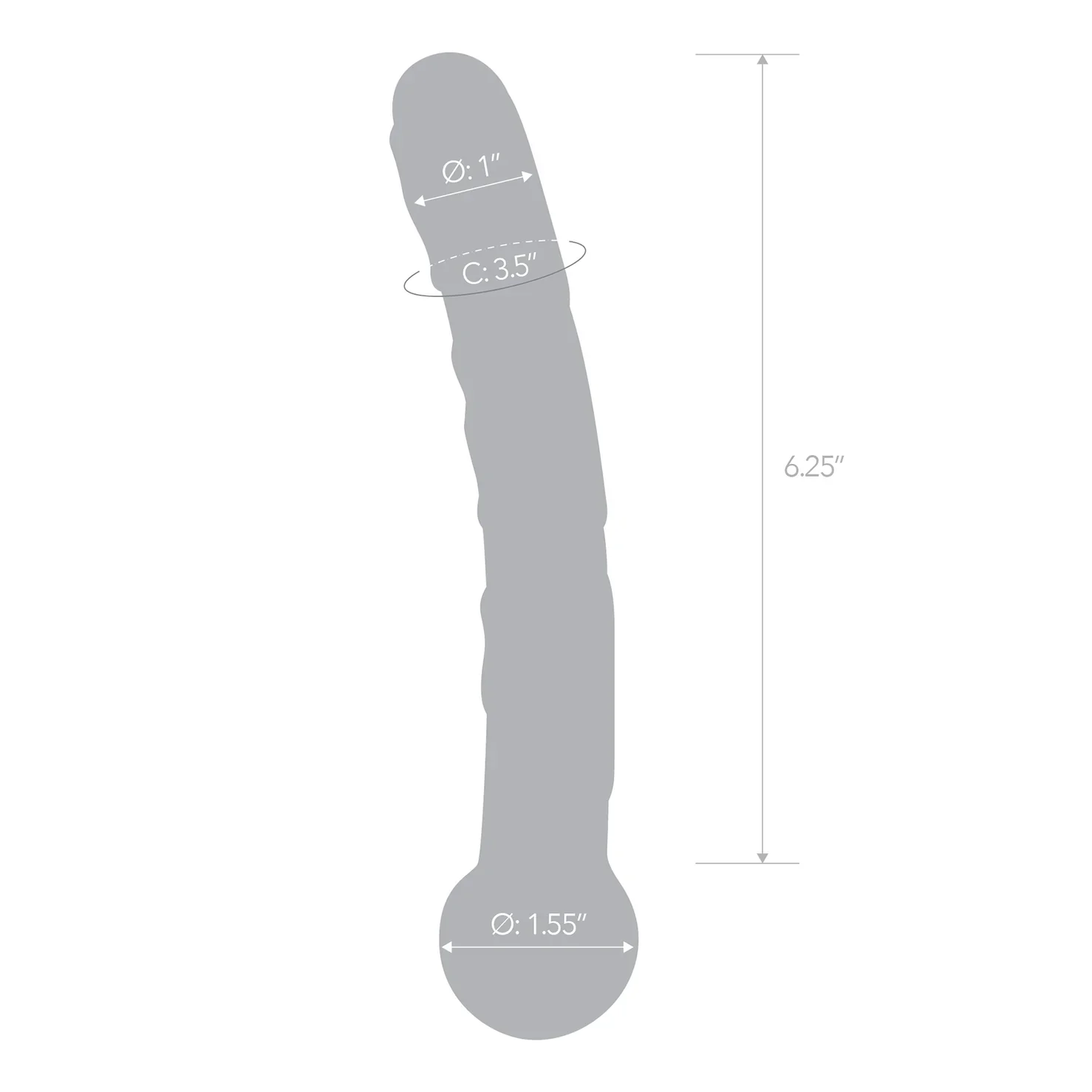 Gläs 7.5" Orange Tickler Glass Dildo - Image 7