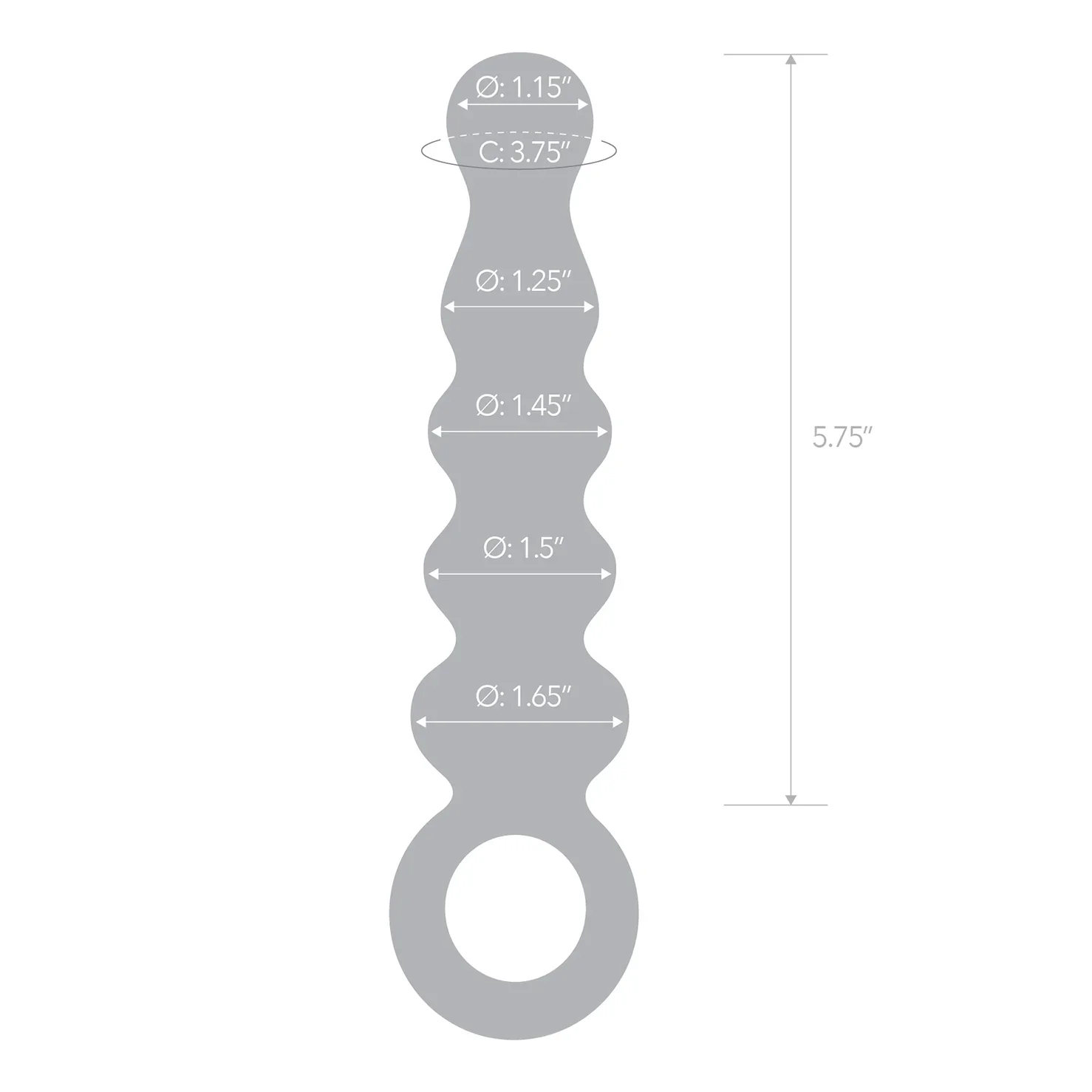 Gläs 7.5" Quintessence Beaded Anal Slider - Image 6