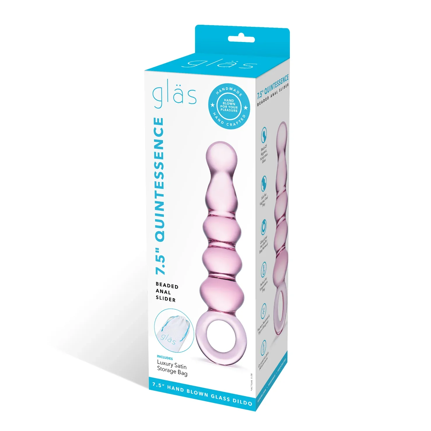 Gläs 7.5" Quintessence Beaded Anal Slider - Image 7