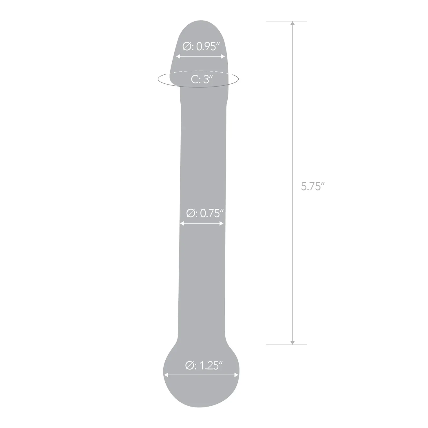 Gläs 7" realistic head glass dildo - Image 7