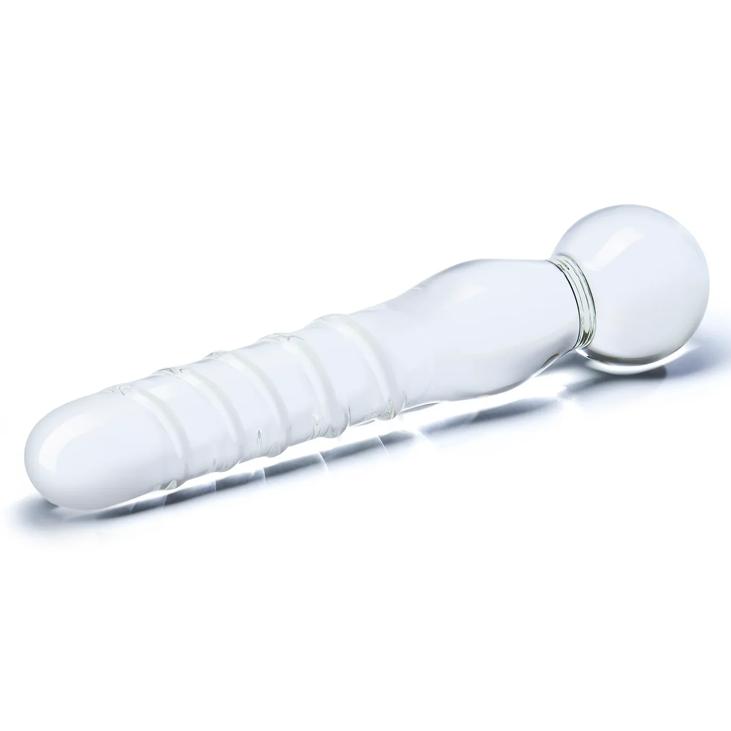 Gläs 8" Joystick Clear Glass Dildo - Image 3