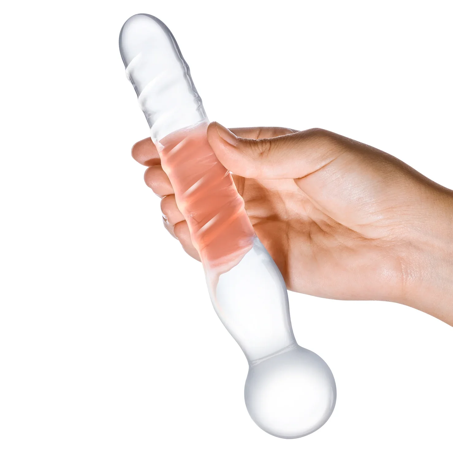 Gläs 8" Joystick Clear Glass Dildo - Image 4