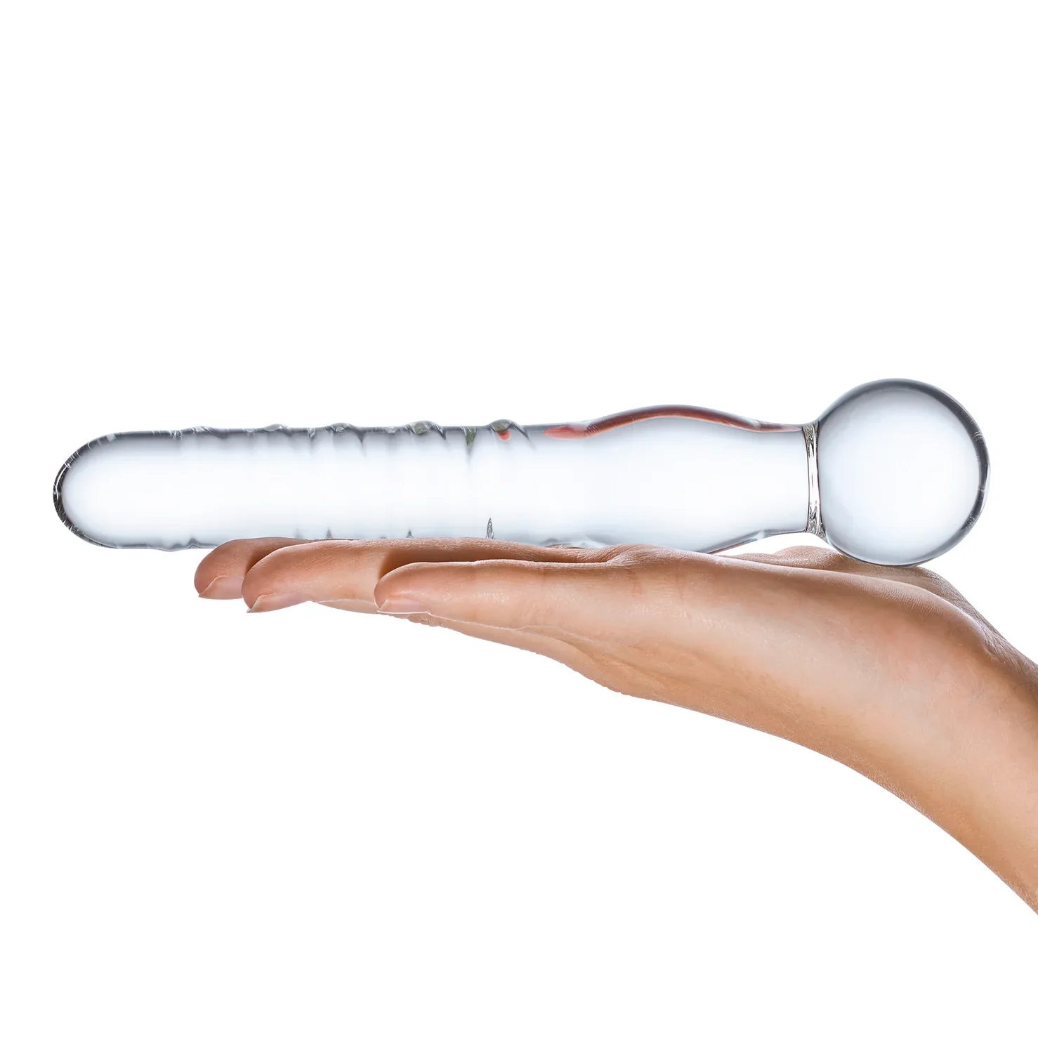 Gläs 8" Joystick Clear Glass Dildo - Image 5