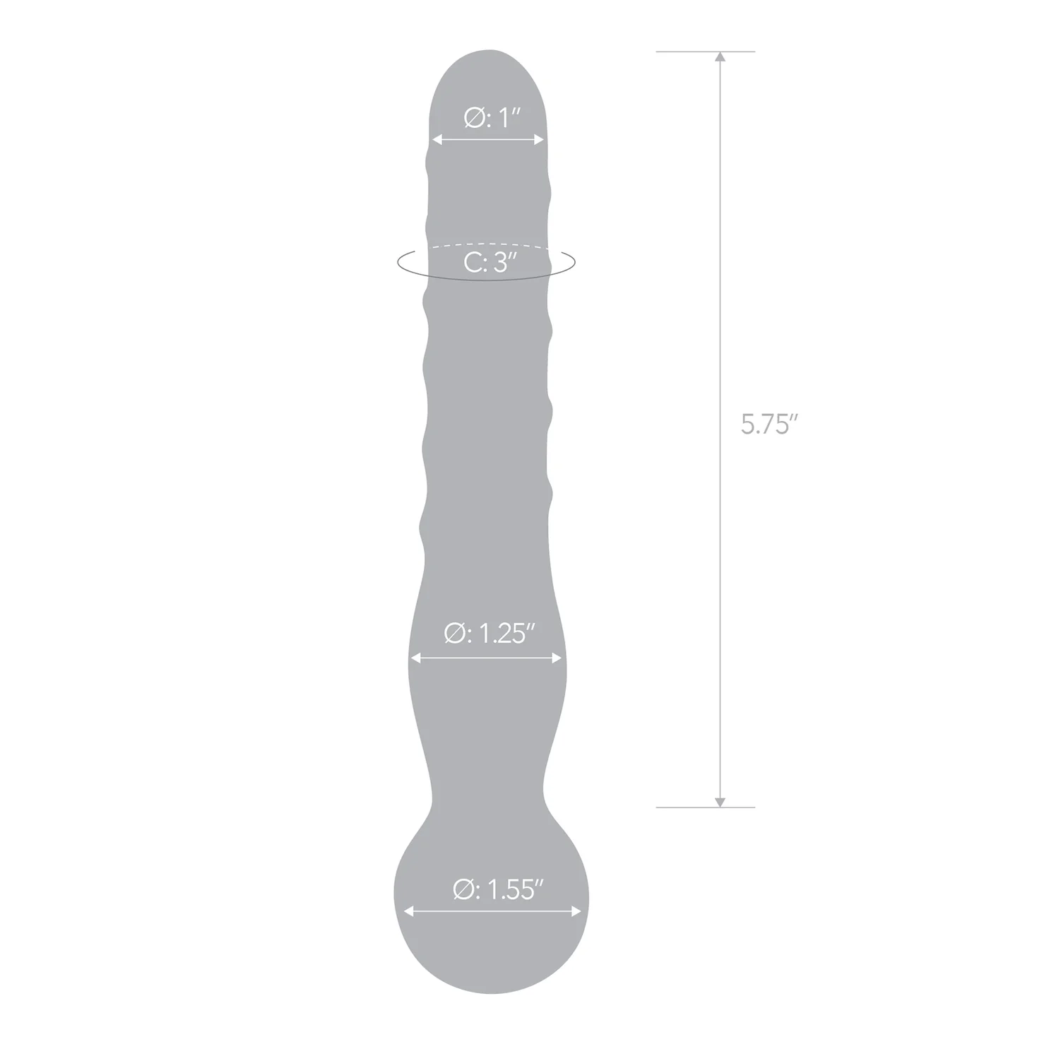 Gläs 8" Joystick Clear Glass Dildo - Image 7