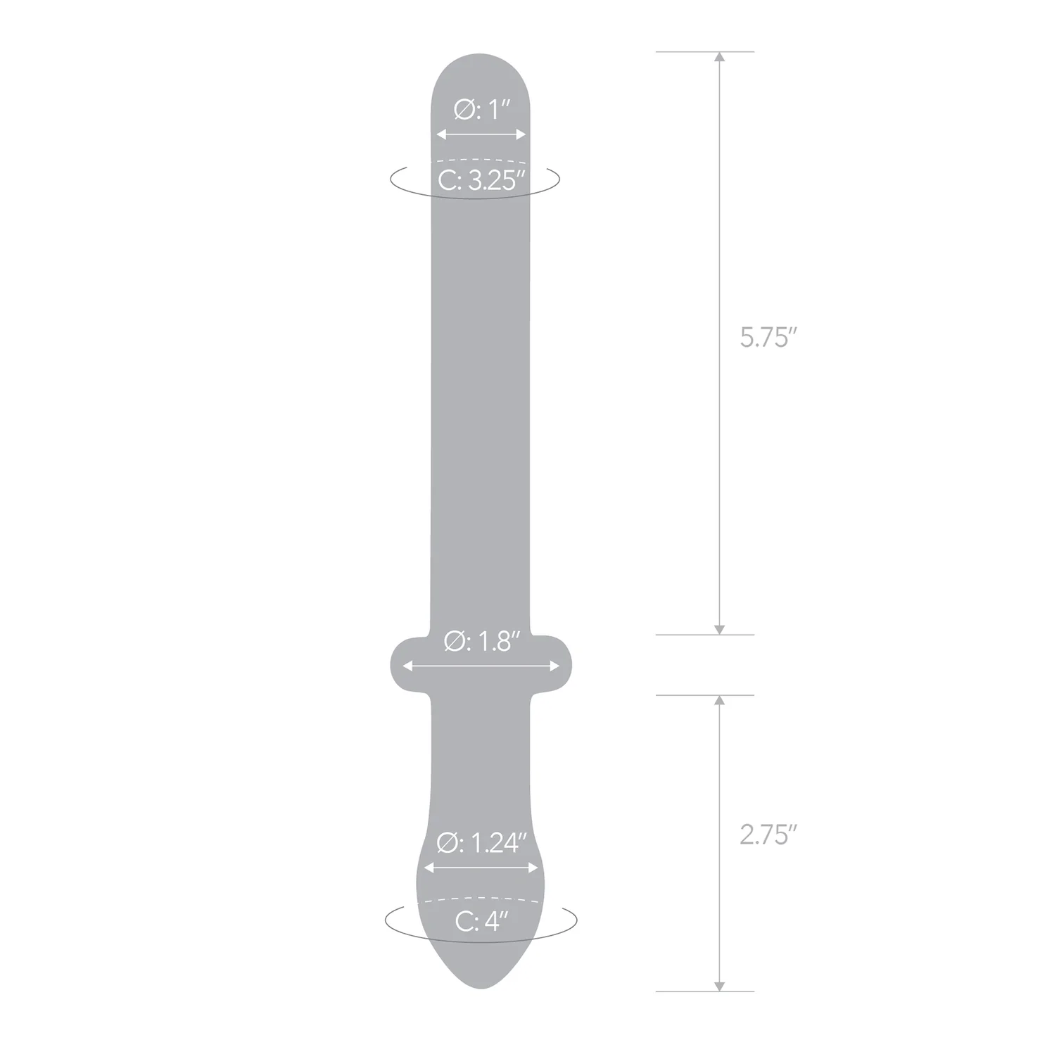 Gläs 9.25" Classic Smooth Dual-Ended Dildo - Image 7