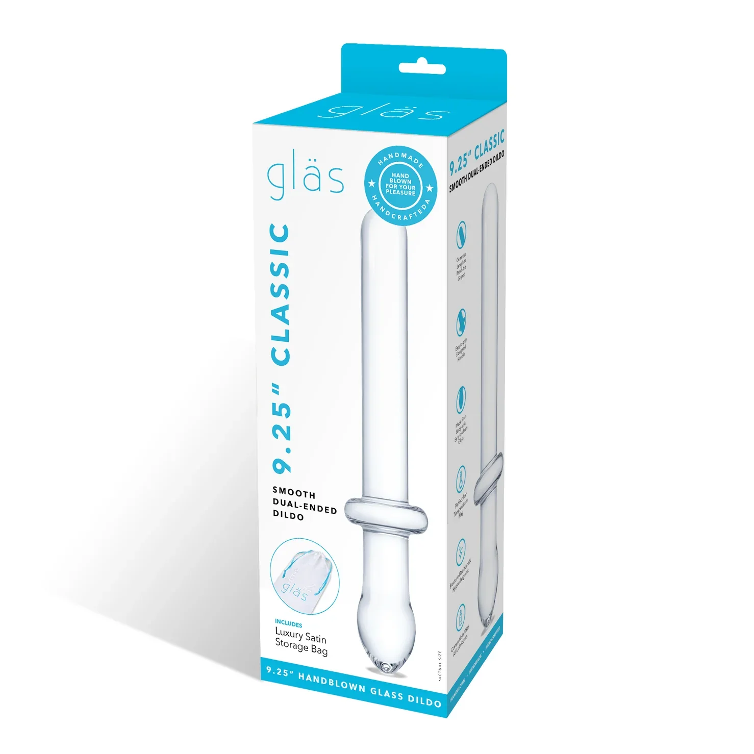 Gläs 9.25" Classic Smooth Dual-Ended Dildo - Image 8