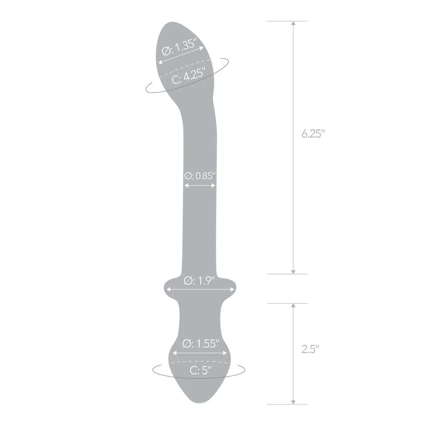 Gläs 9.5" Double Play Dual-Ended Dildo - Image 7