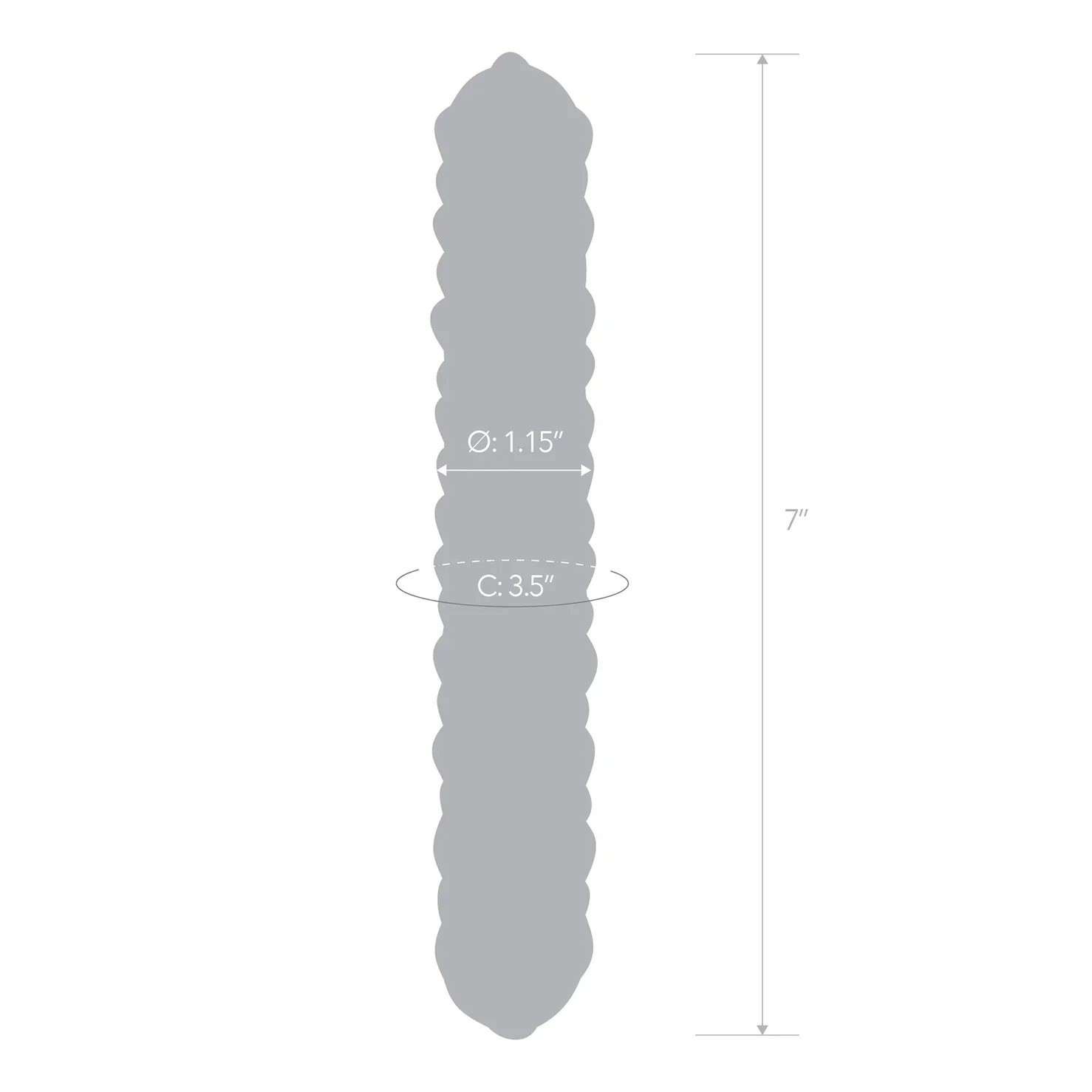 Gläs Purple Rose Nubby Dildo - Image 7