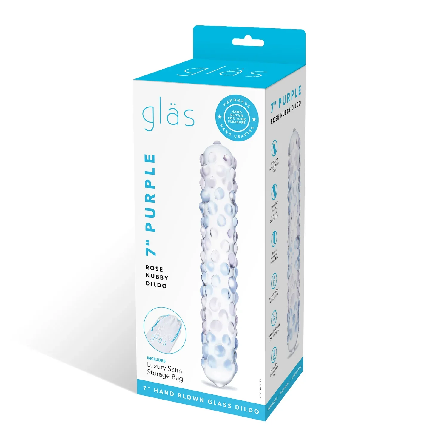 Gläs Purple Rose Nubby Dildo - Image 8