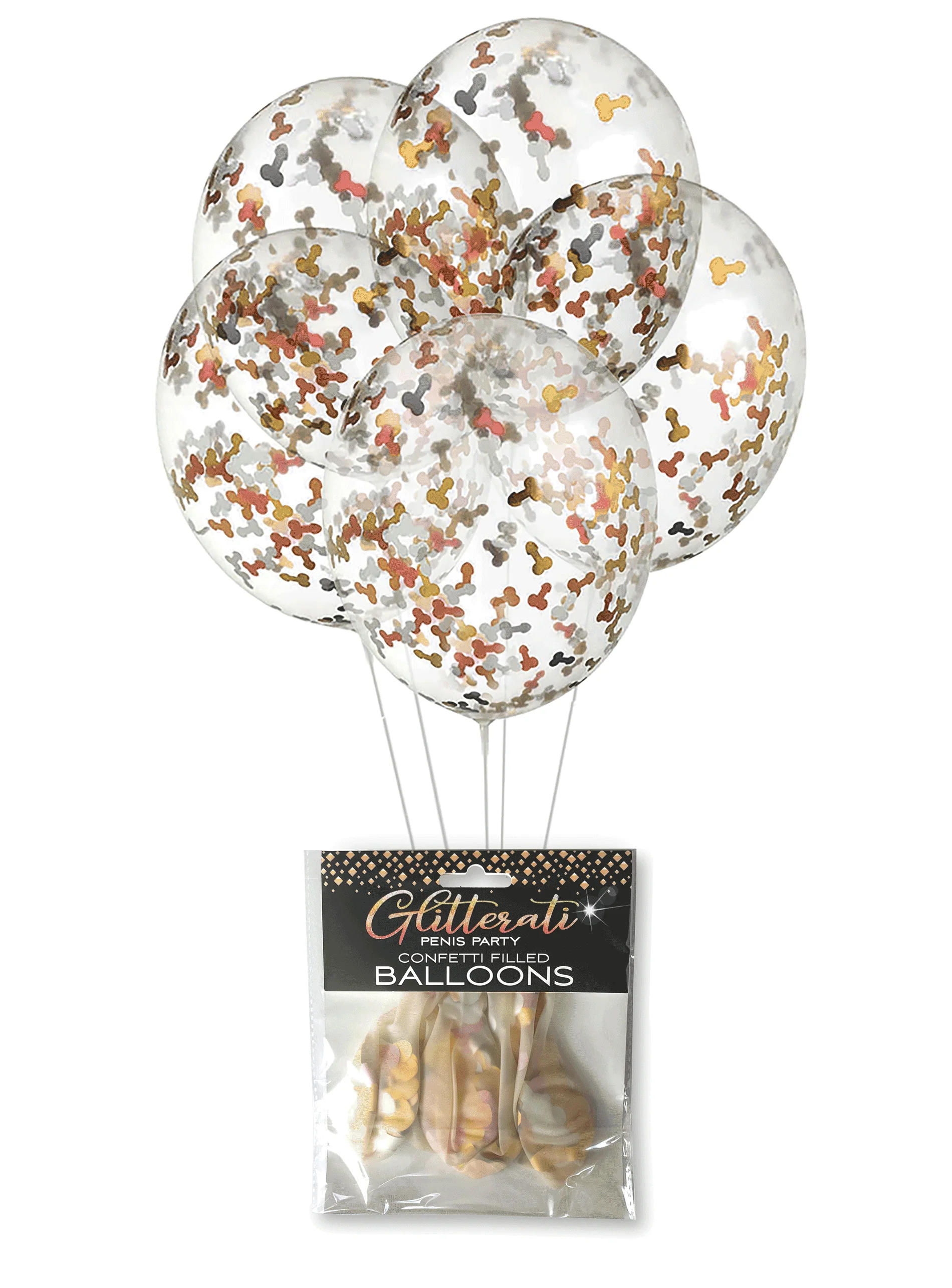 Glitterati Penis Confetti Balloons - Image 2