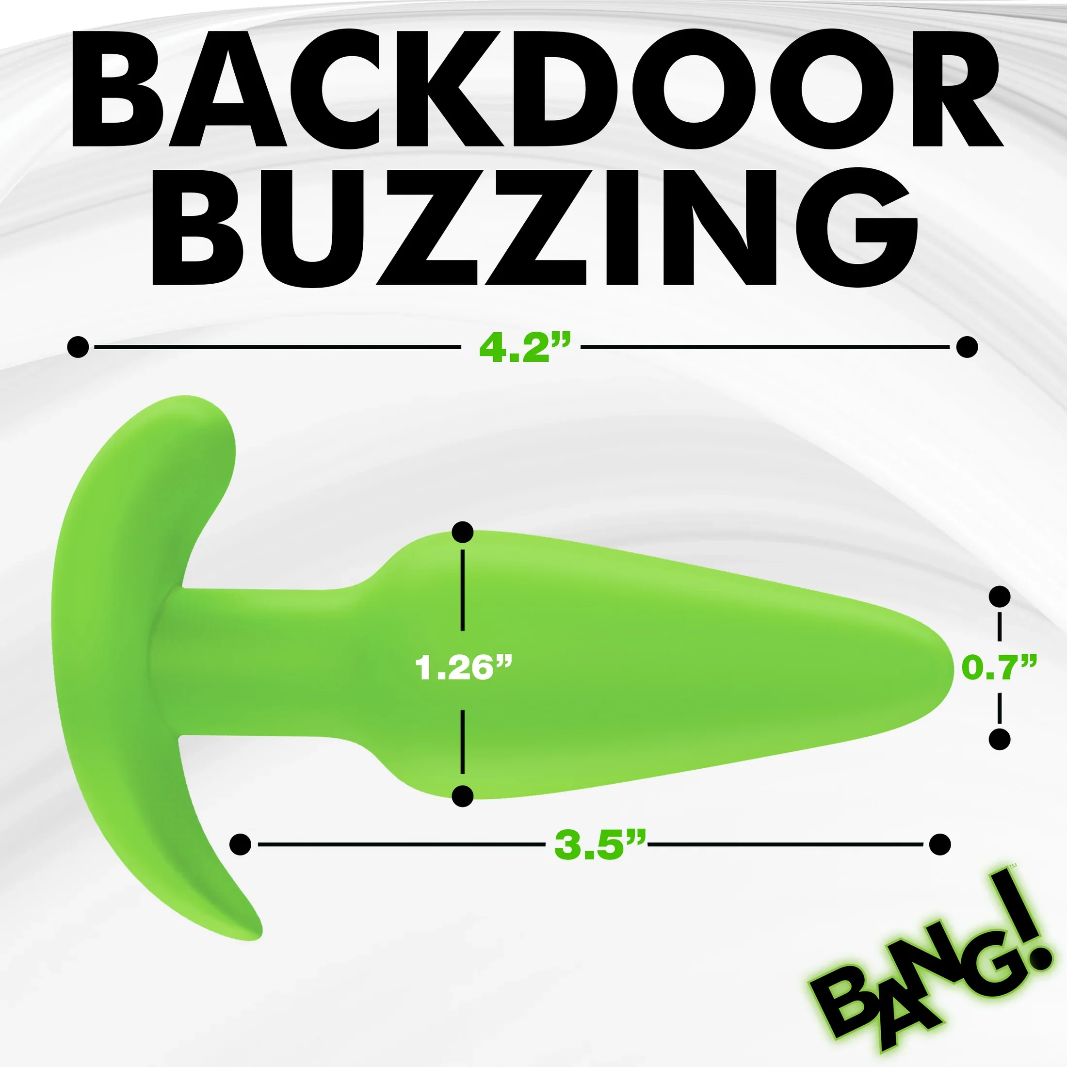 GLOW-IN-THE-DARK SILICONE BUTT PLUG - Image 3