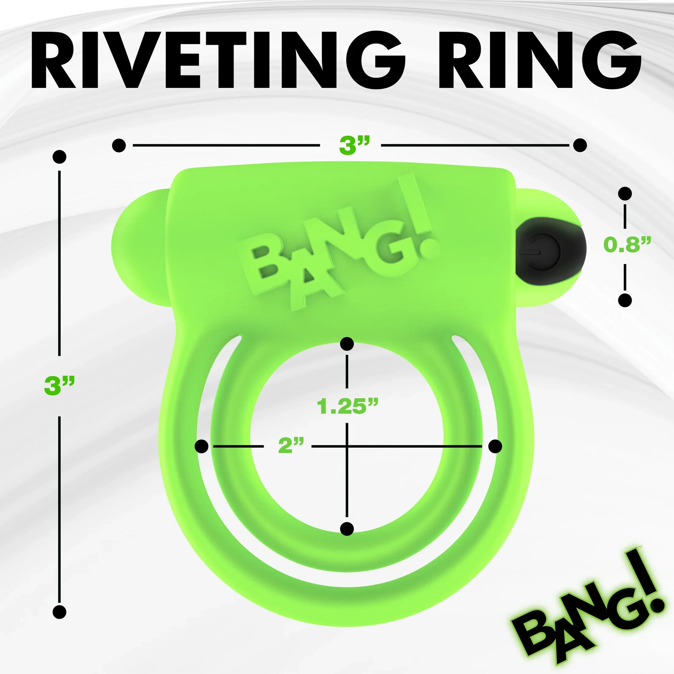 GLOW-IN-THE-DARK SILICONE VIBRATING COCK RING - Image 4
