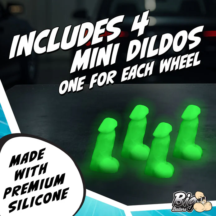 Glow-in-the-Dark Snap-On Peckers 4 Pack by Big Ballers - Image 4