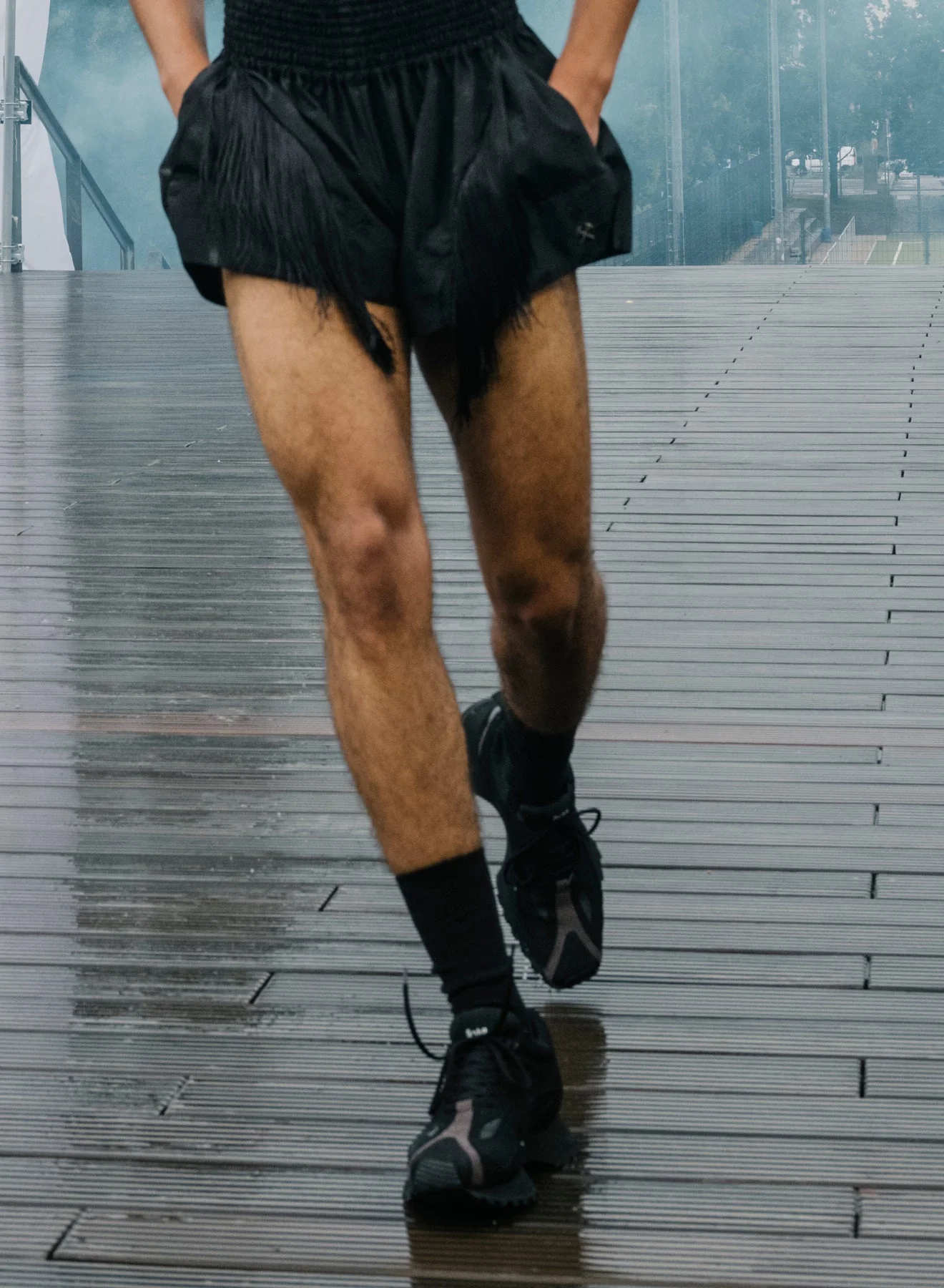 GMBH BOXING SHORTS W FRINGES BLACK - Image 4
