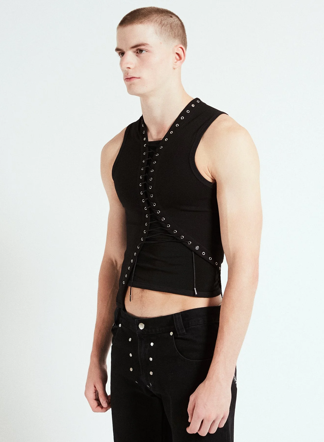 GMBH NANCY LACE TANK TOP BLACK - Image 2