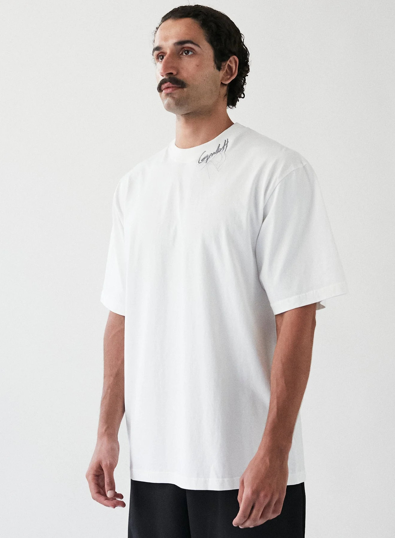 GMBH T-SHIRT WITH EMBROIDERED NECKLINE - Image 2