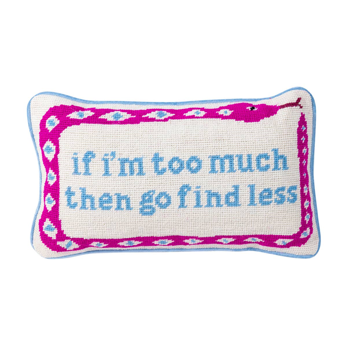Go Find Less Needlepoint Pillow - Image 2