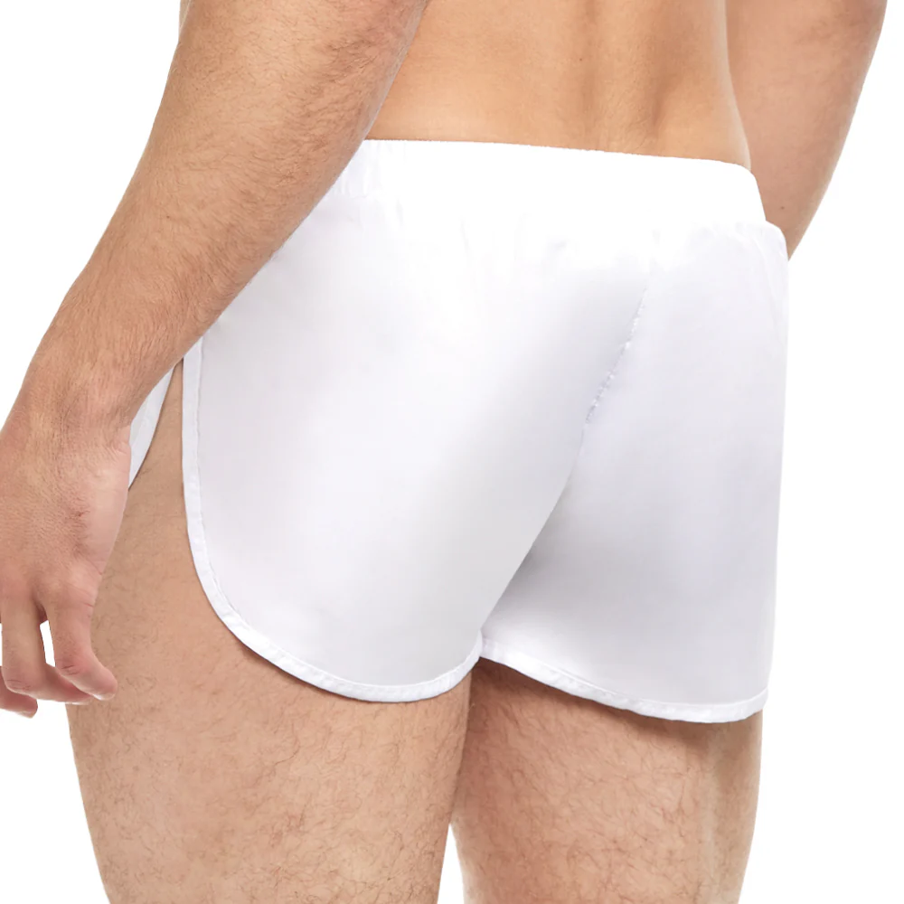 Goal Line Extreme Split Booty Shorts White - Image 2