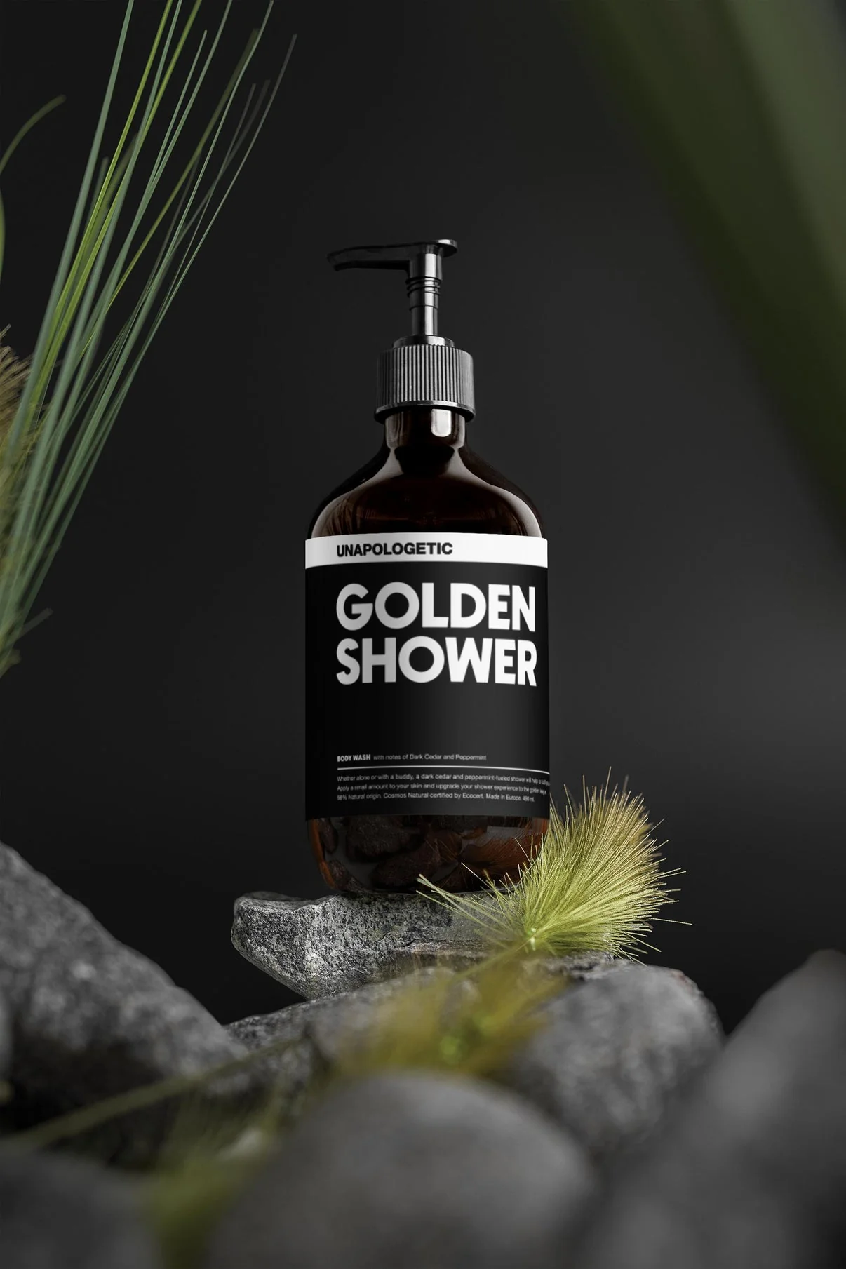 GOLDEN SHOWER - Dark Cedar & Peppermint Body Wash - Image 3
