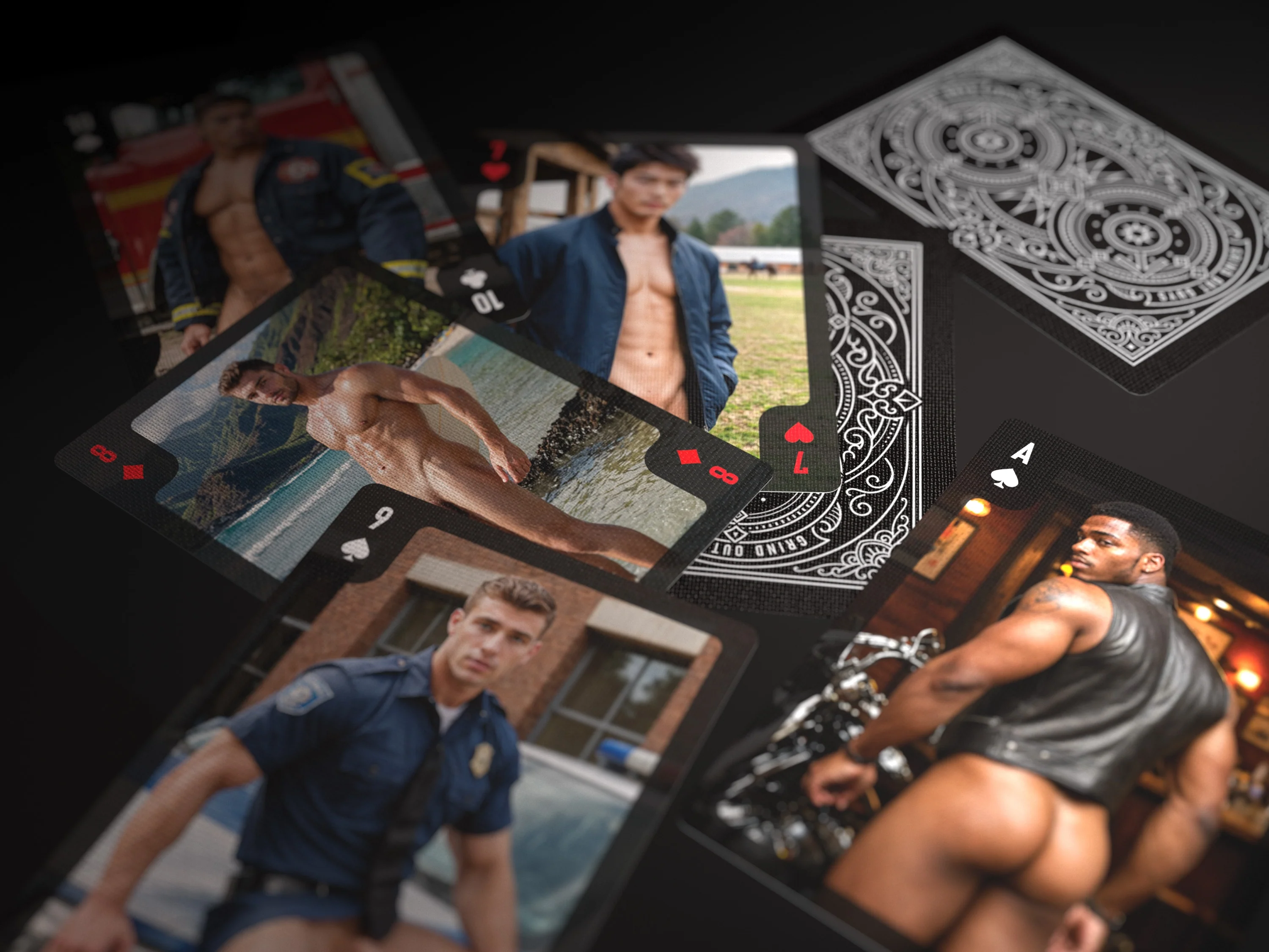 Grind Out Guys Playing Cards