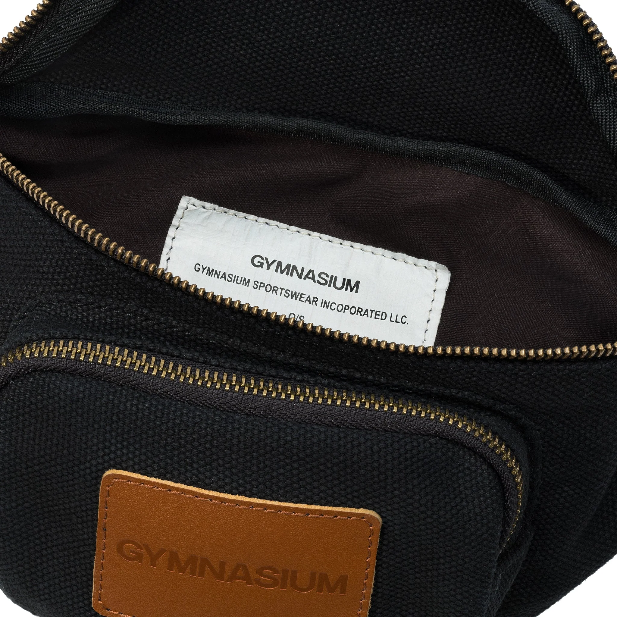 GYMNASIUM BODY BELT BAG BLACK / BROWN - Image 4