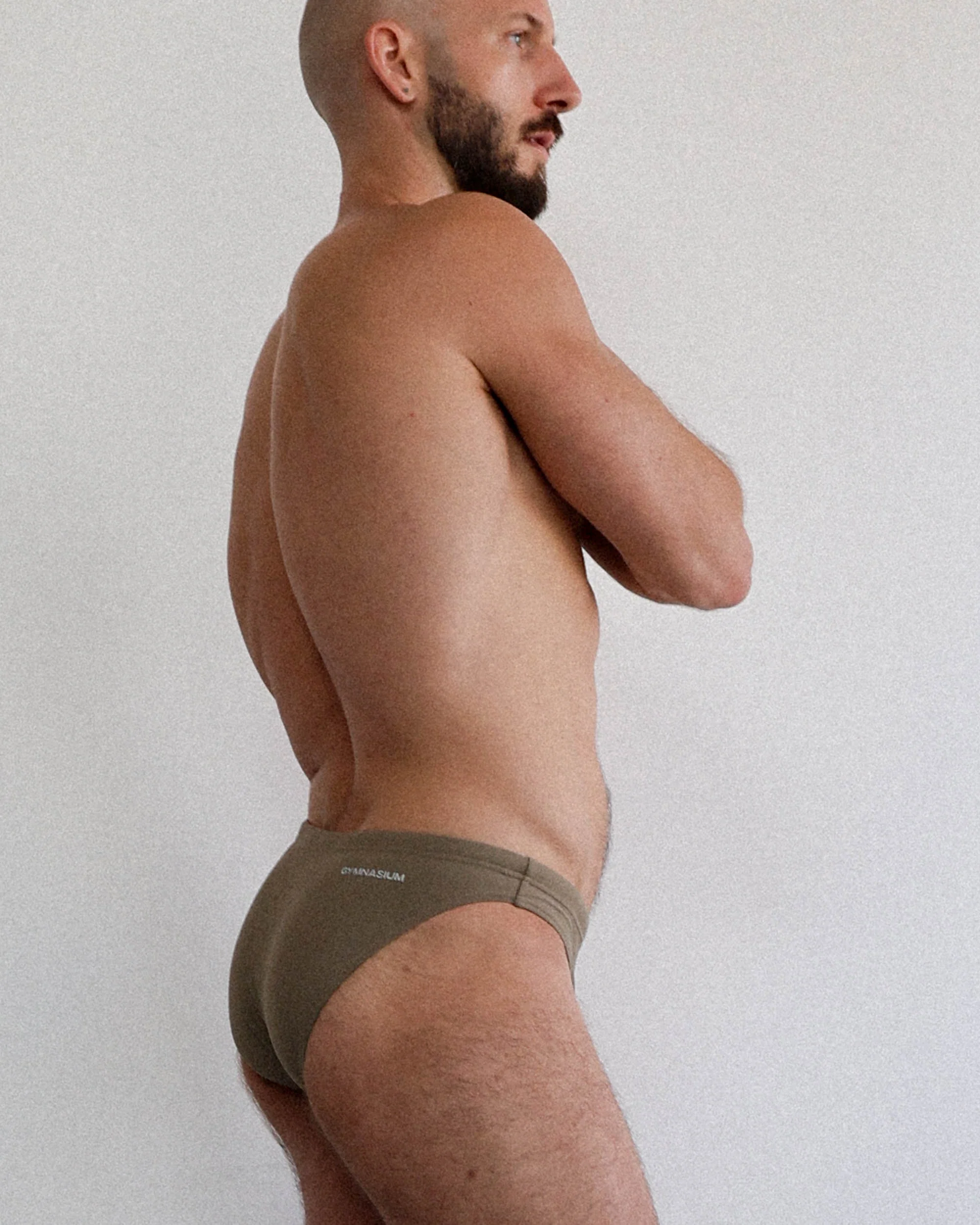 GYMNASIUM HIGH CUT SWIM BRIEF KHAKI - Image 5