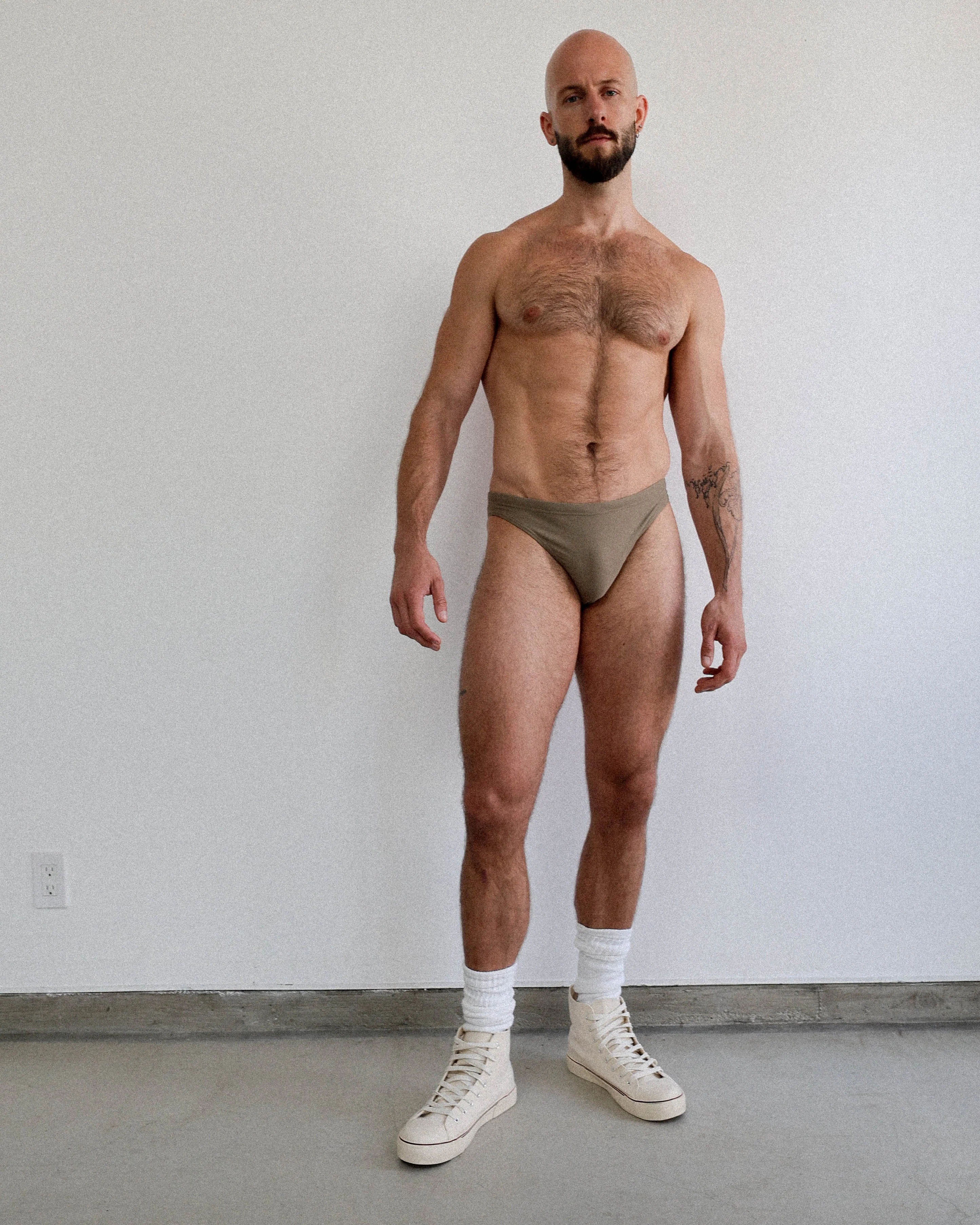 GYMNASIUM HIGH CUT SWIM BRIEF KHAKI - Image 6