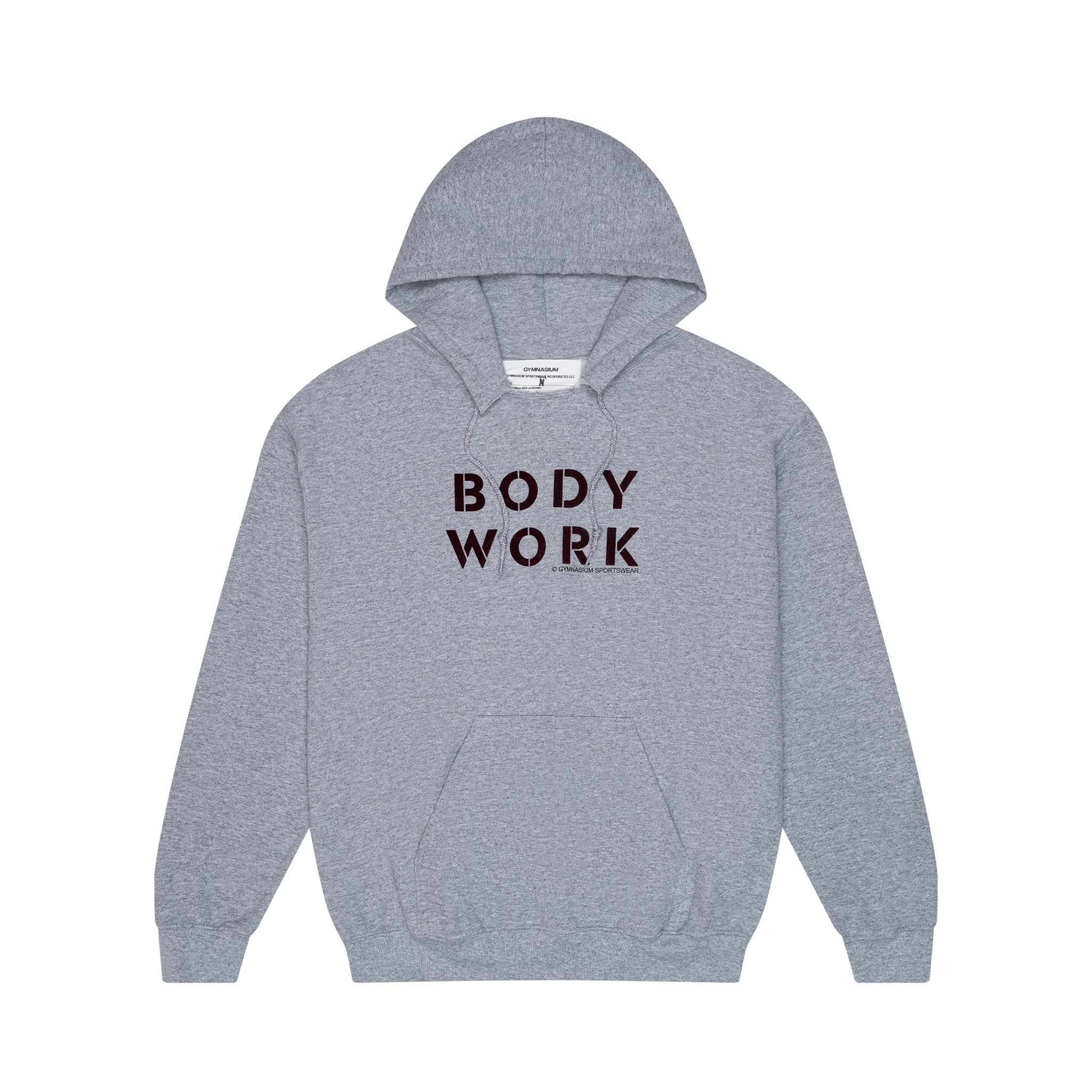 GYMNASIUM THE BODY WORK HOODED SWEATSHIRT LIGHT HEATHER GREY - Image 2