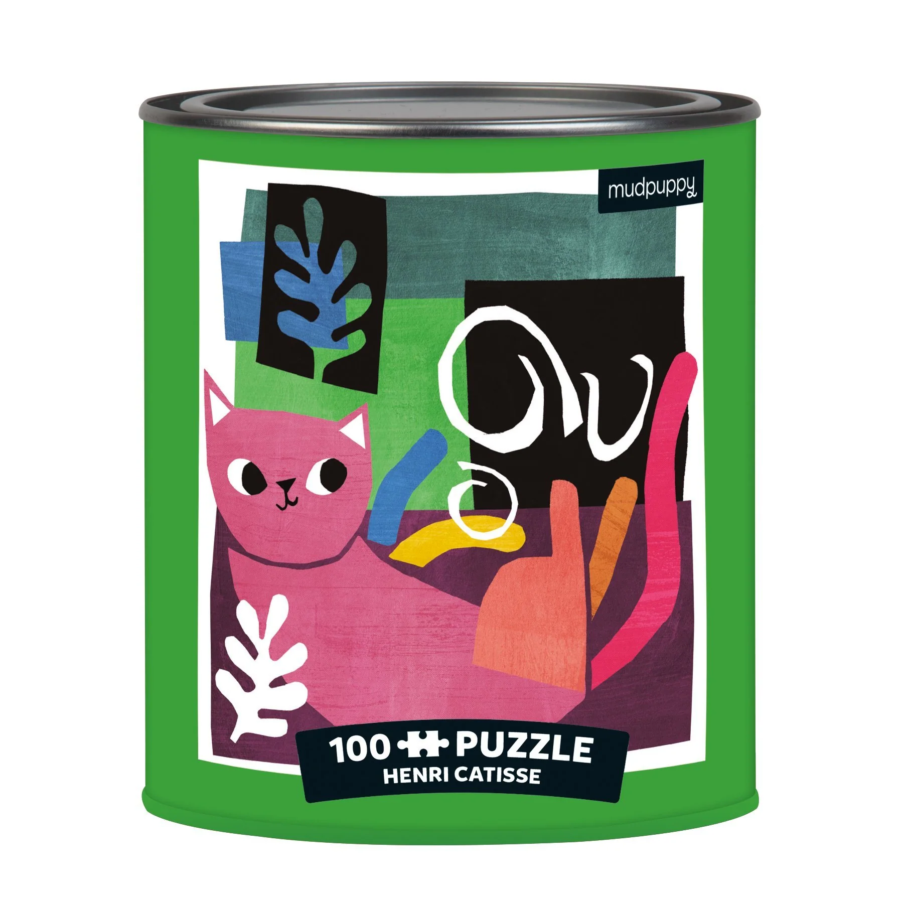 HENRI CATISSE ARTSY CATS 100 PIECE JIGSAW PUZZLE TIN - Image 3