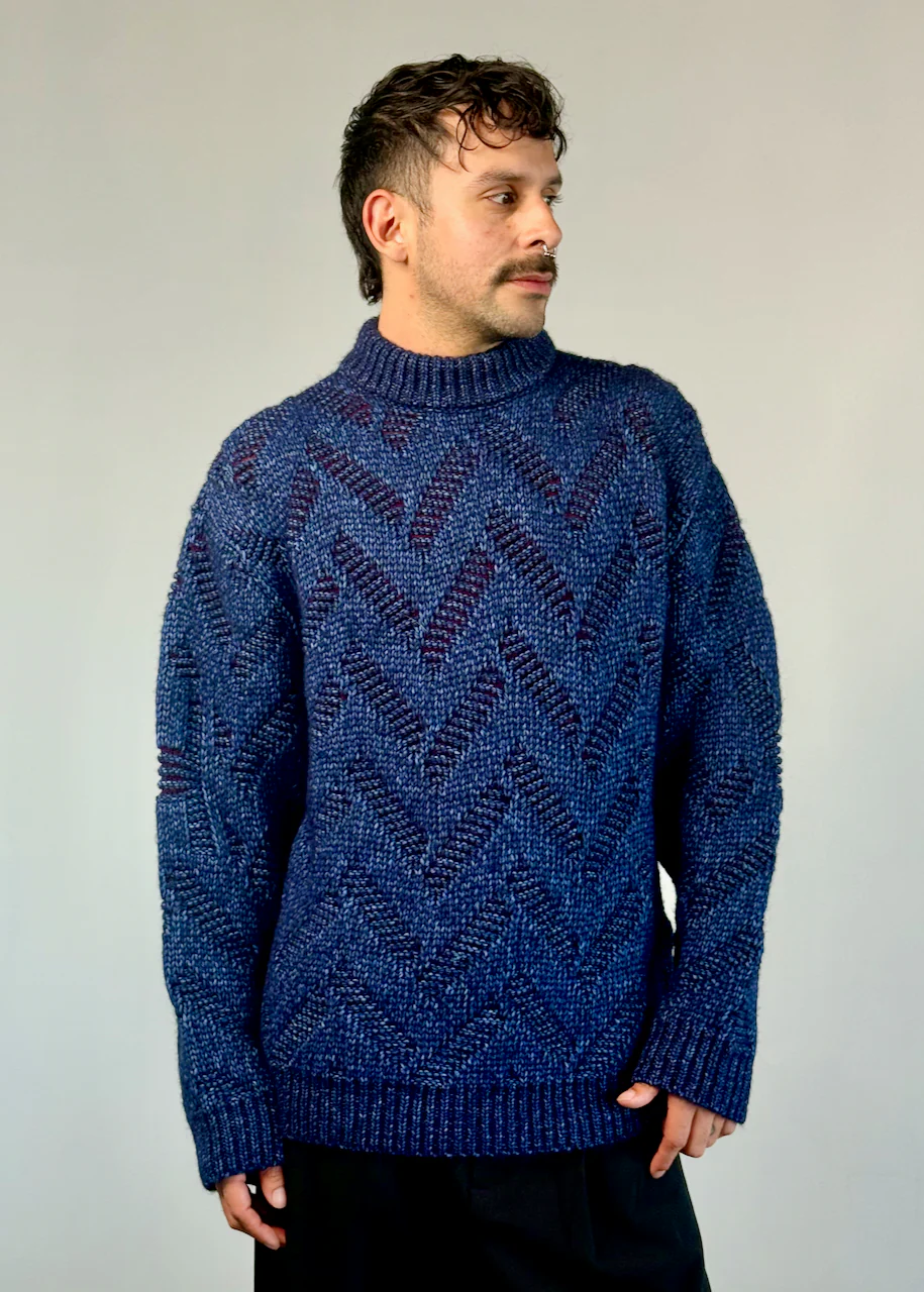 Henrik Vibskov Flat Knitted Crewneck Flat Navy - Image 12